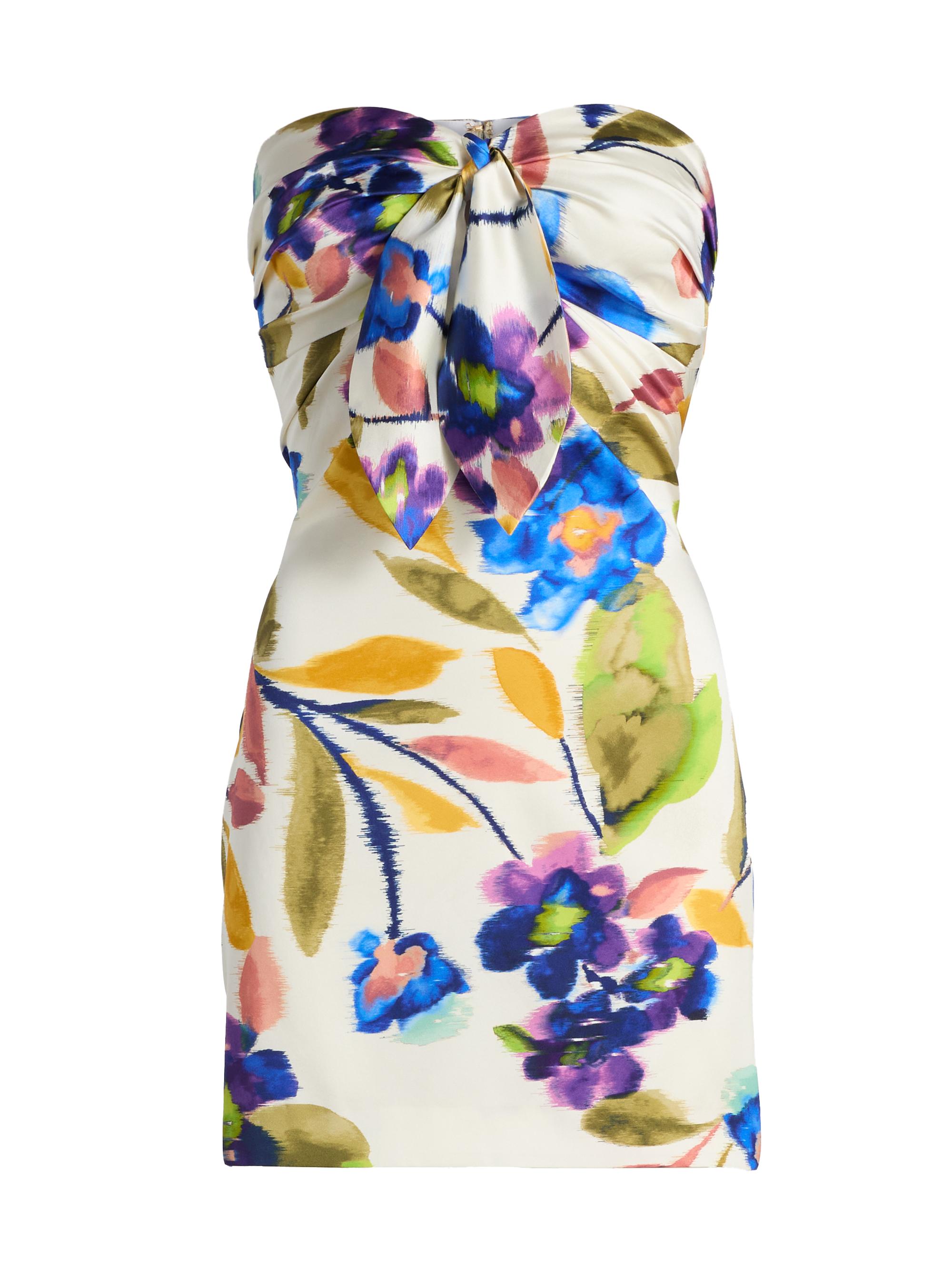 Ramy Brook Women's Orion Strapless Satin Minidress -  Floral Silk