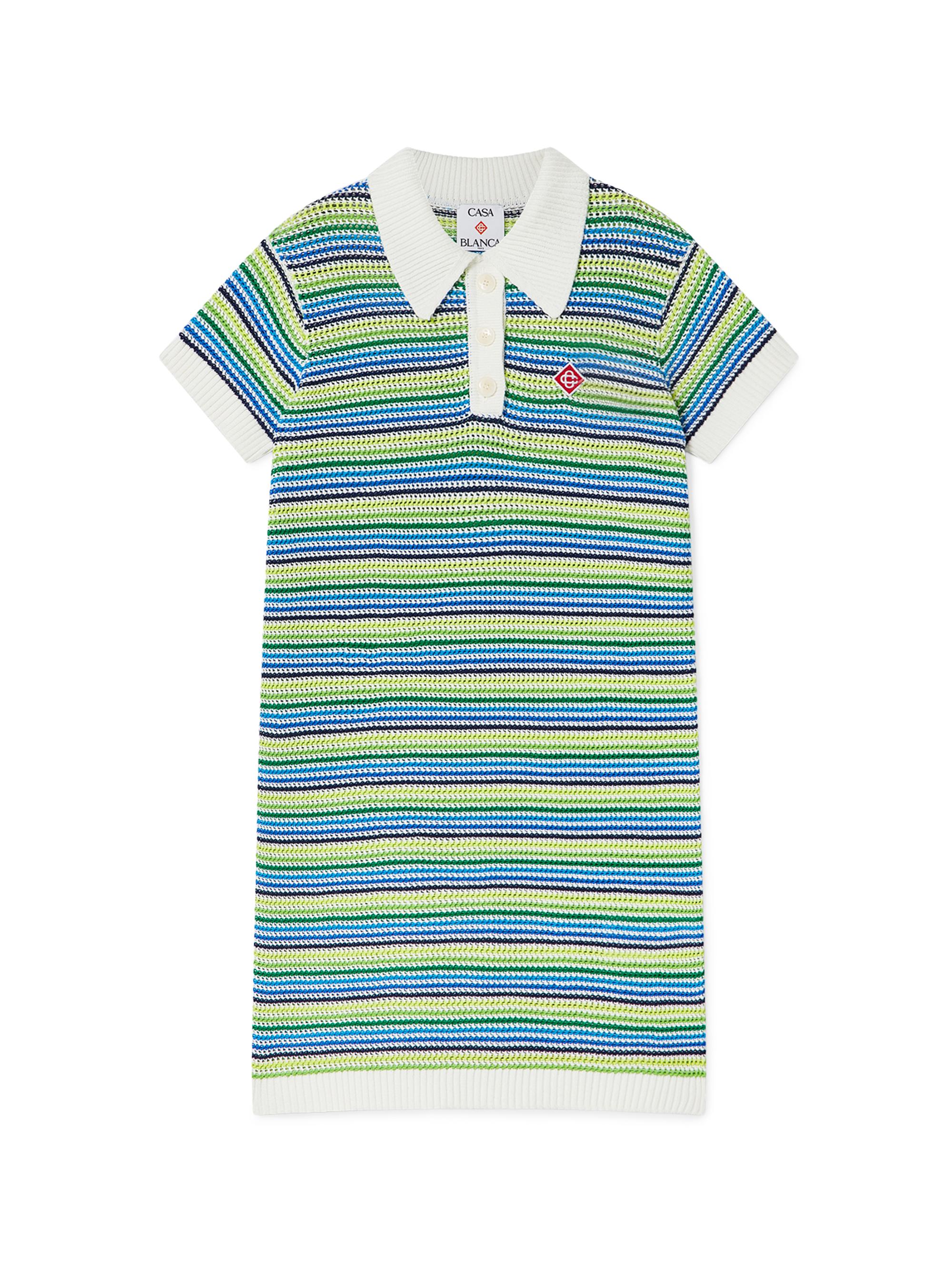 Casablanca Little Girl's & Girl's Striped Crochet Dress