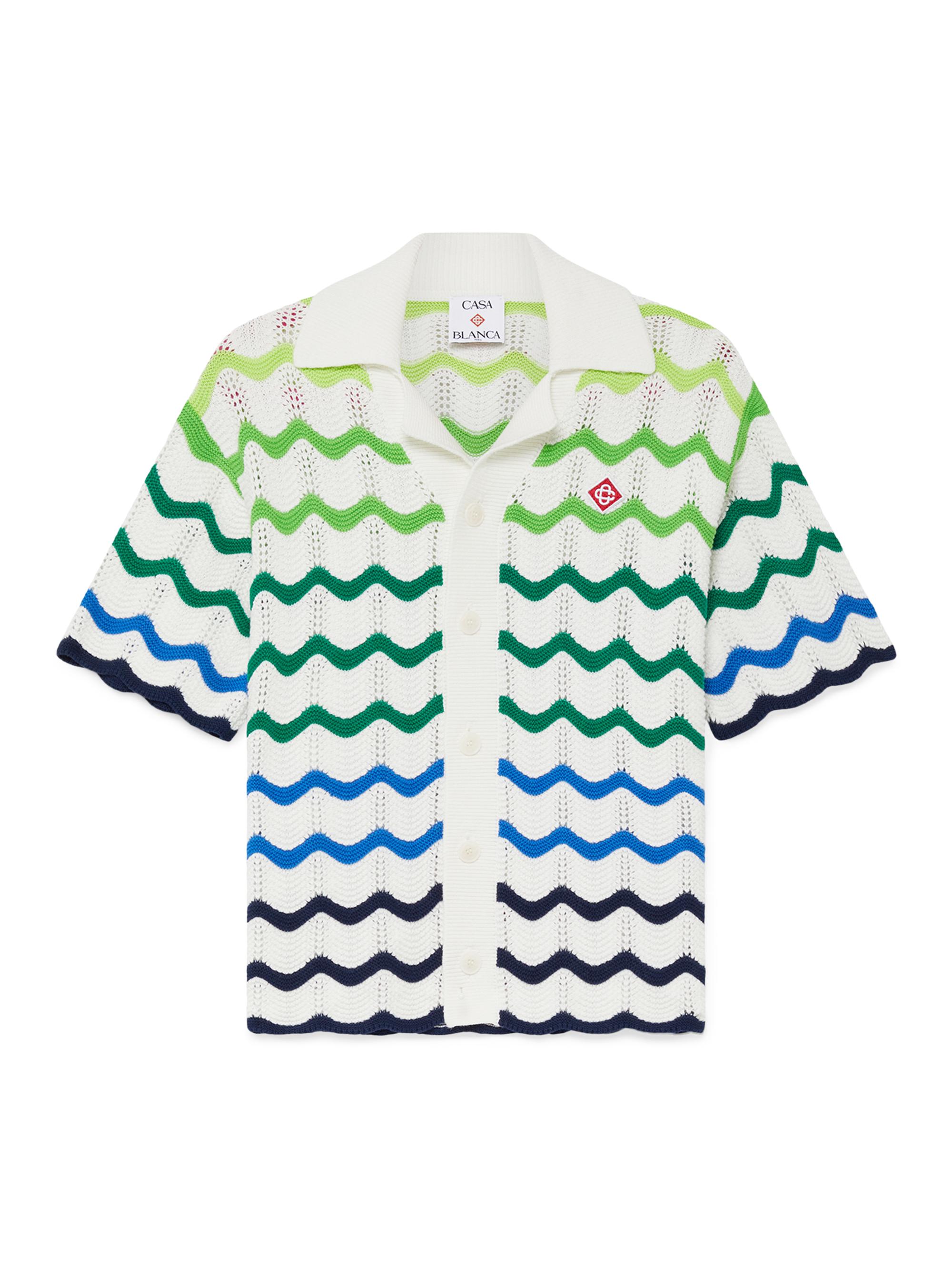 Little Boy's & Boy's Striped Wave Knit Shirt