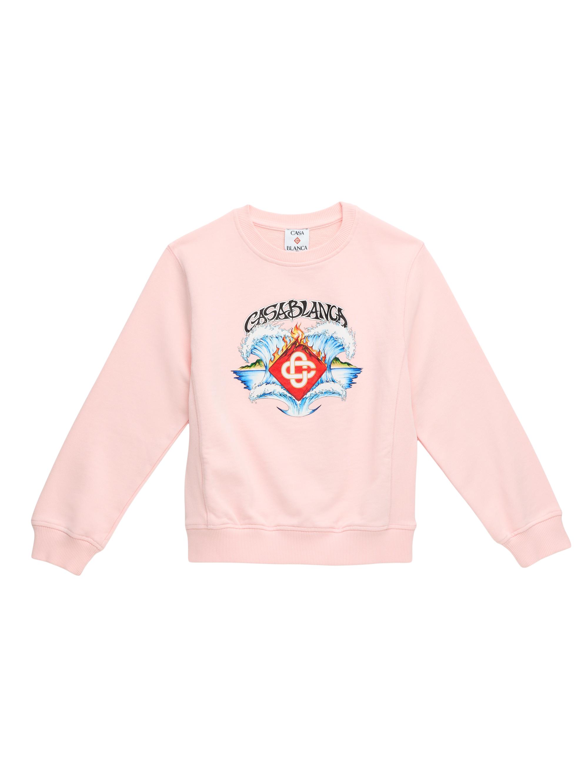 Casablanca Little Girl's & Girl's Waves Crewneck Sweatshirt - Pink