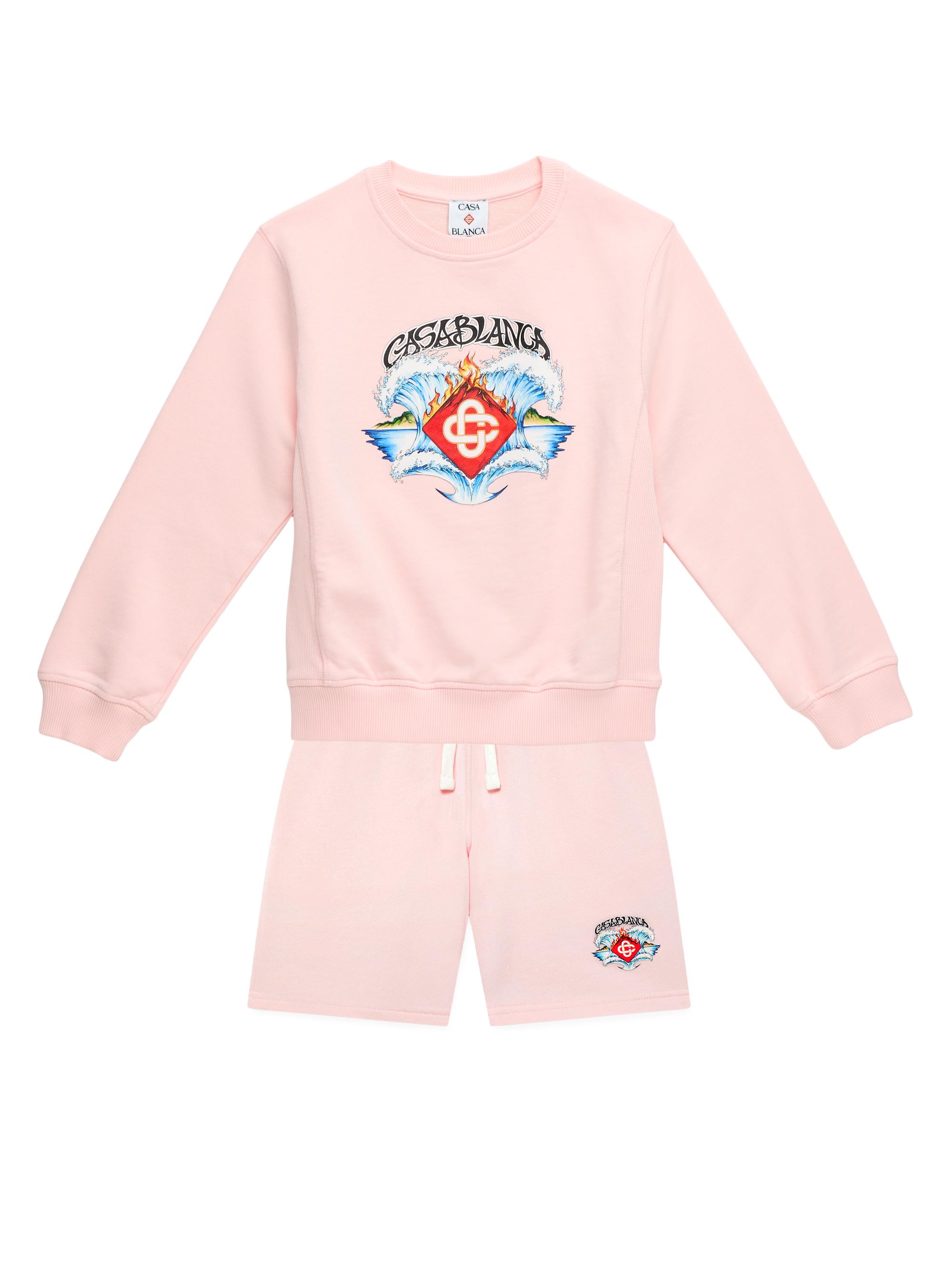 Little Girl's & Girl's Waves Crewneck Sweatshirt