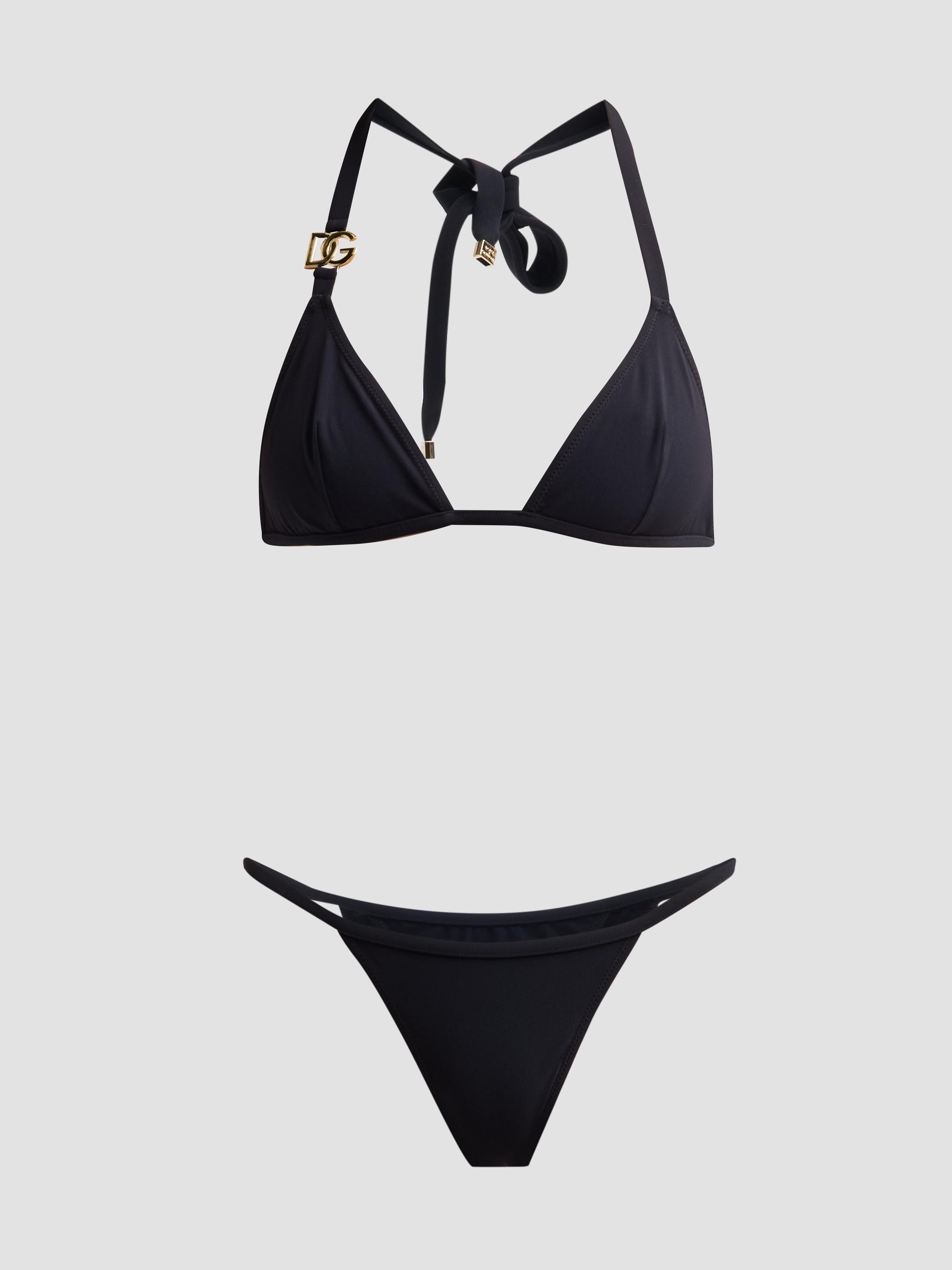 Dolce & Gabbana Women's Logo Triangle Bikini - Nero | Thumbnail 5