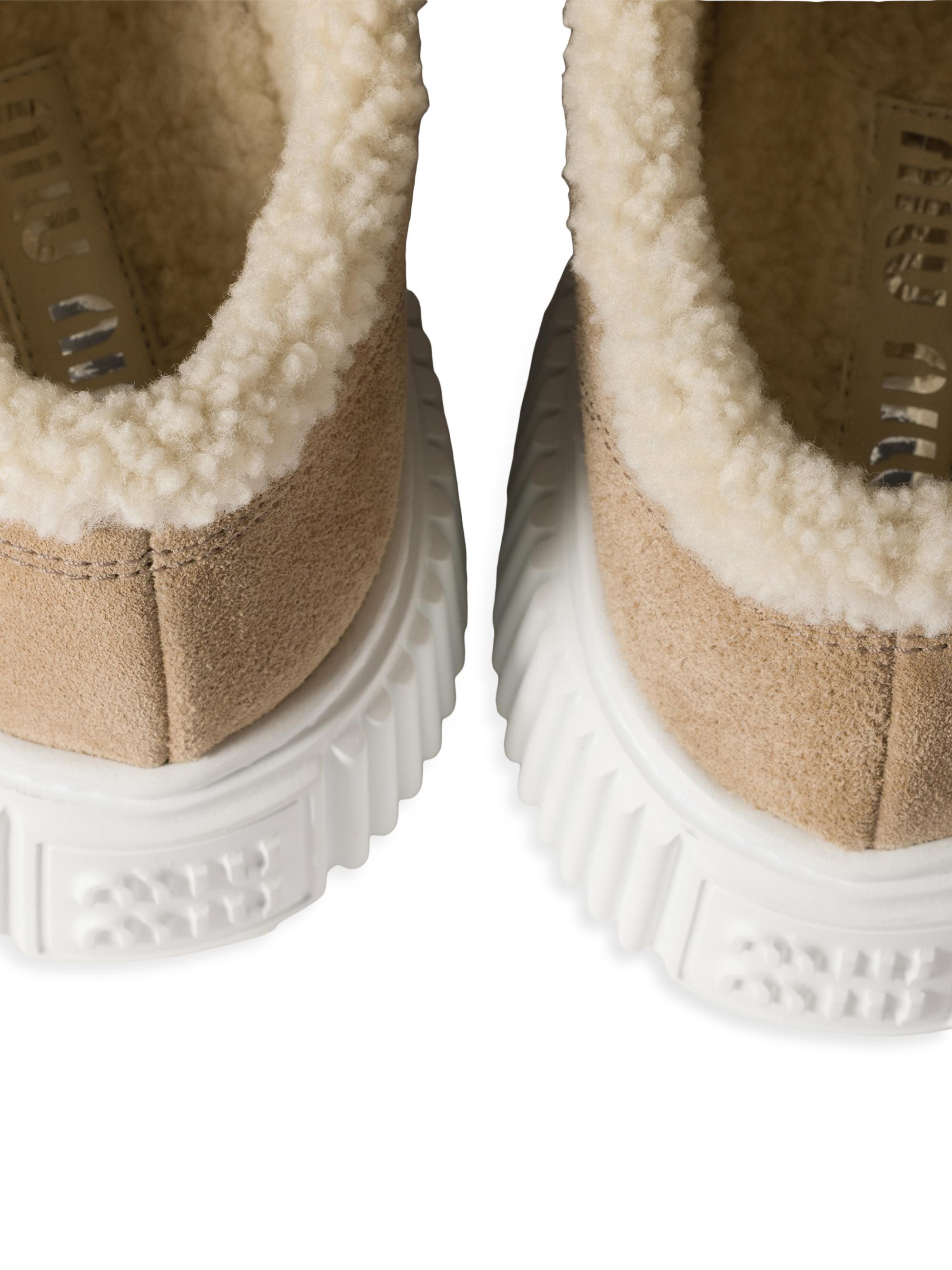 Miu Miu Suede and Shearling Sneakers | Saks Fifth Avenue