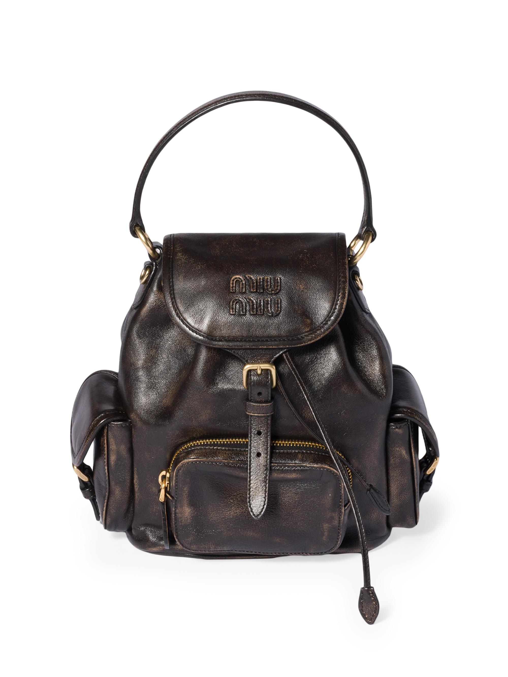 バッグ 99AW miumiu chest-rig leather backpack バッグ 99AW miumiu chest-rig leather backpack Miu Miu Leather