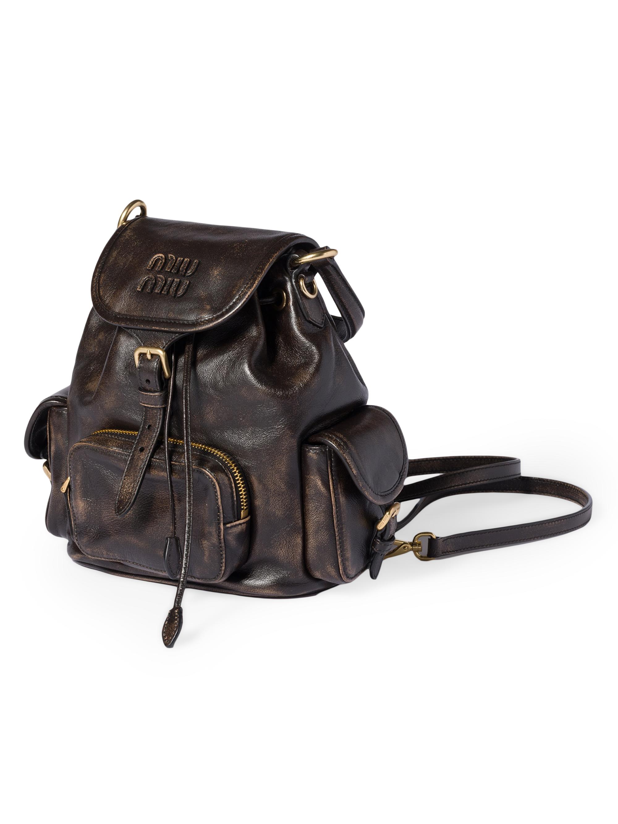 Miu Miu Leather Backpack | Saks Fifth Avenue