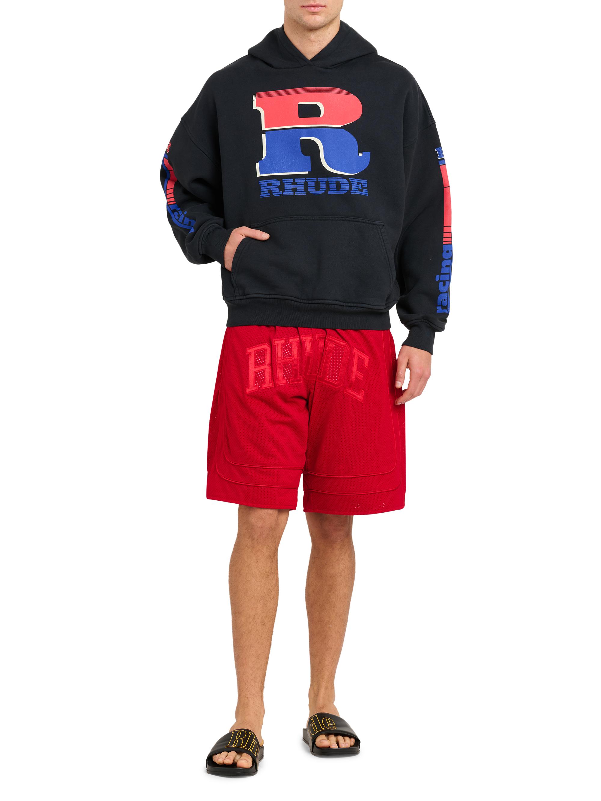 Rhude Baggy Mesh Collegiate Logo Shorts | Saks Fifth Avenue