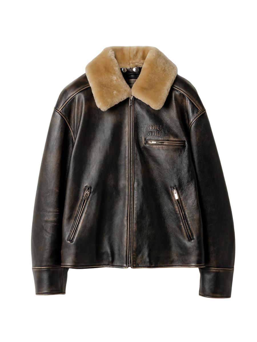 ジャケット・アウター archive Mens miumiu leather jacket riri 0400026004622?wid=900