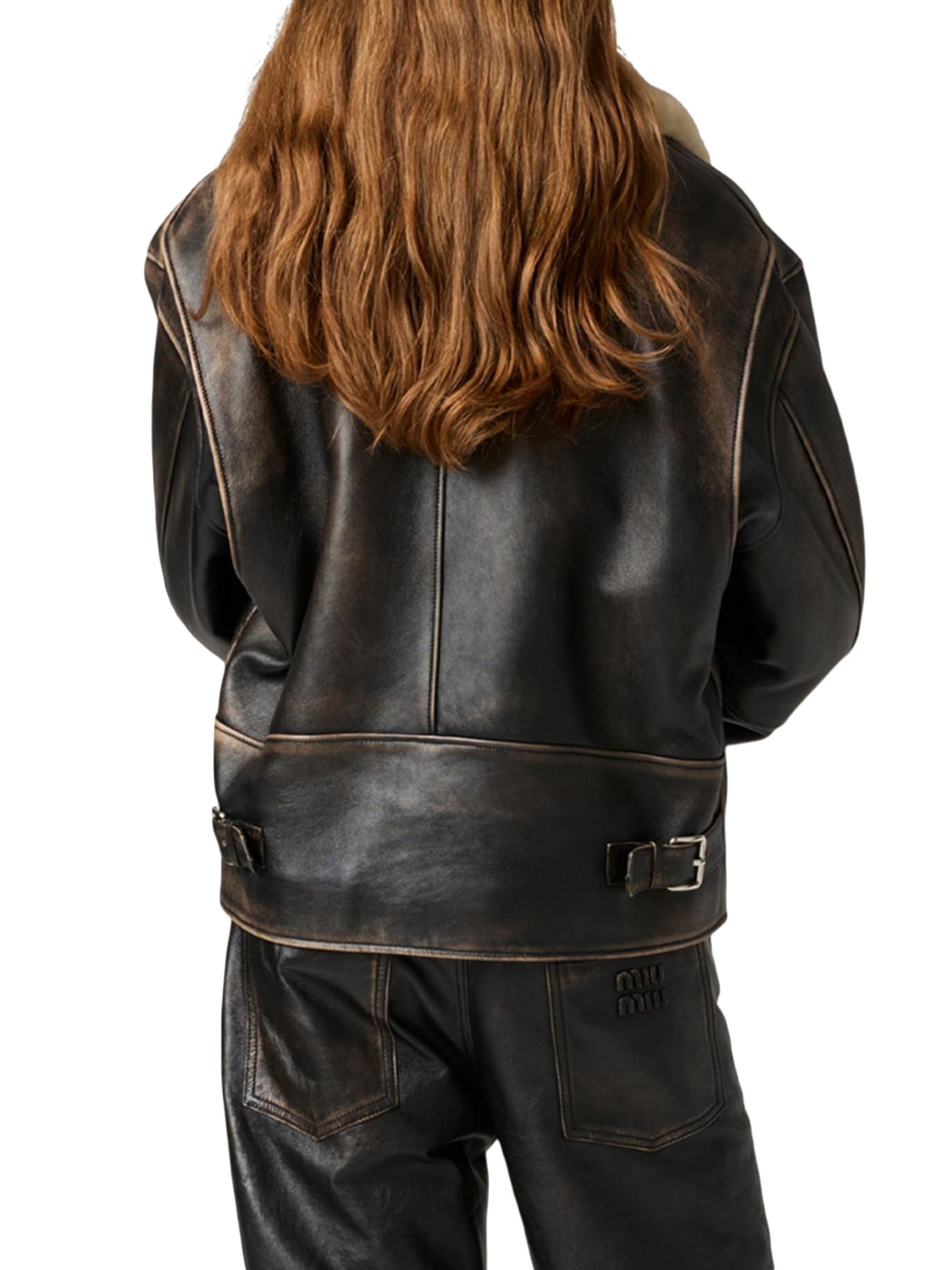 Miu Miu Nappa Leather Jacket | Saks Fifth Avenue