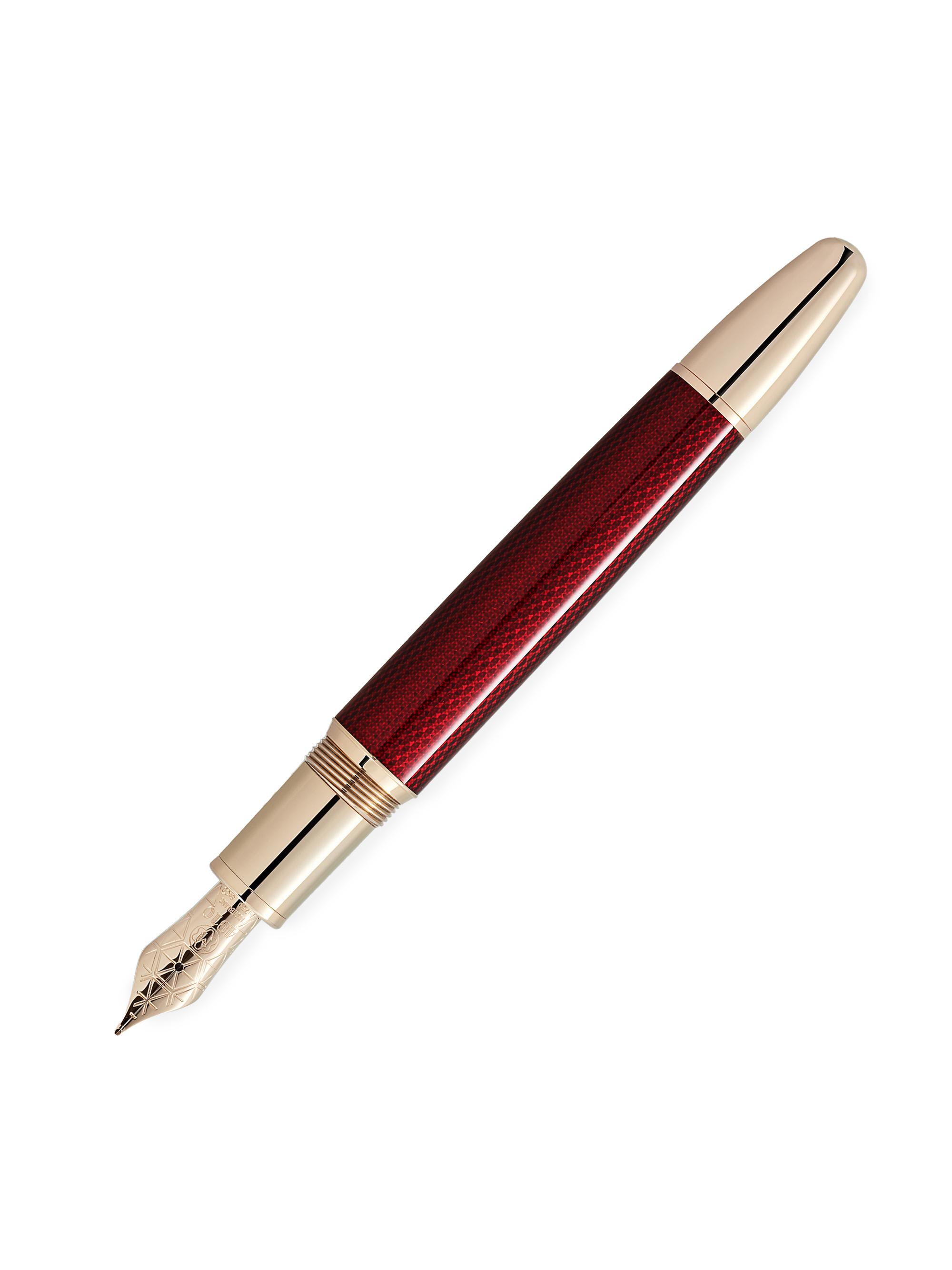 Montblanc Meisterstück Solitaire Golden Hour LeGrand 18K-Gold-Plated Fountain Pen - Burgundy