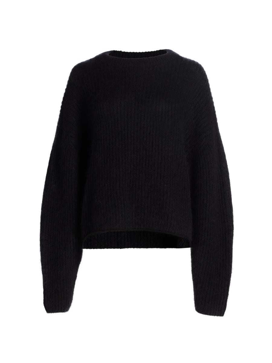 完売【ぞうねこ】 アンゴラファークルーニットトップ ス/ブラック/TOTEME Boston o-neck 6304 Black | Samsøe Samsøe®