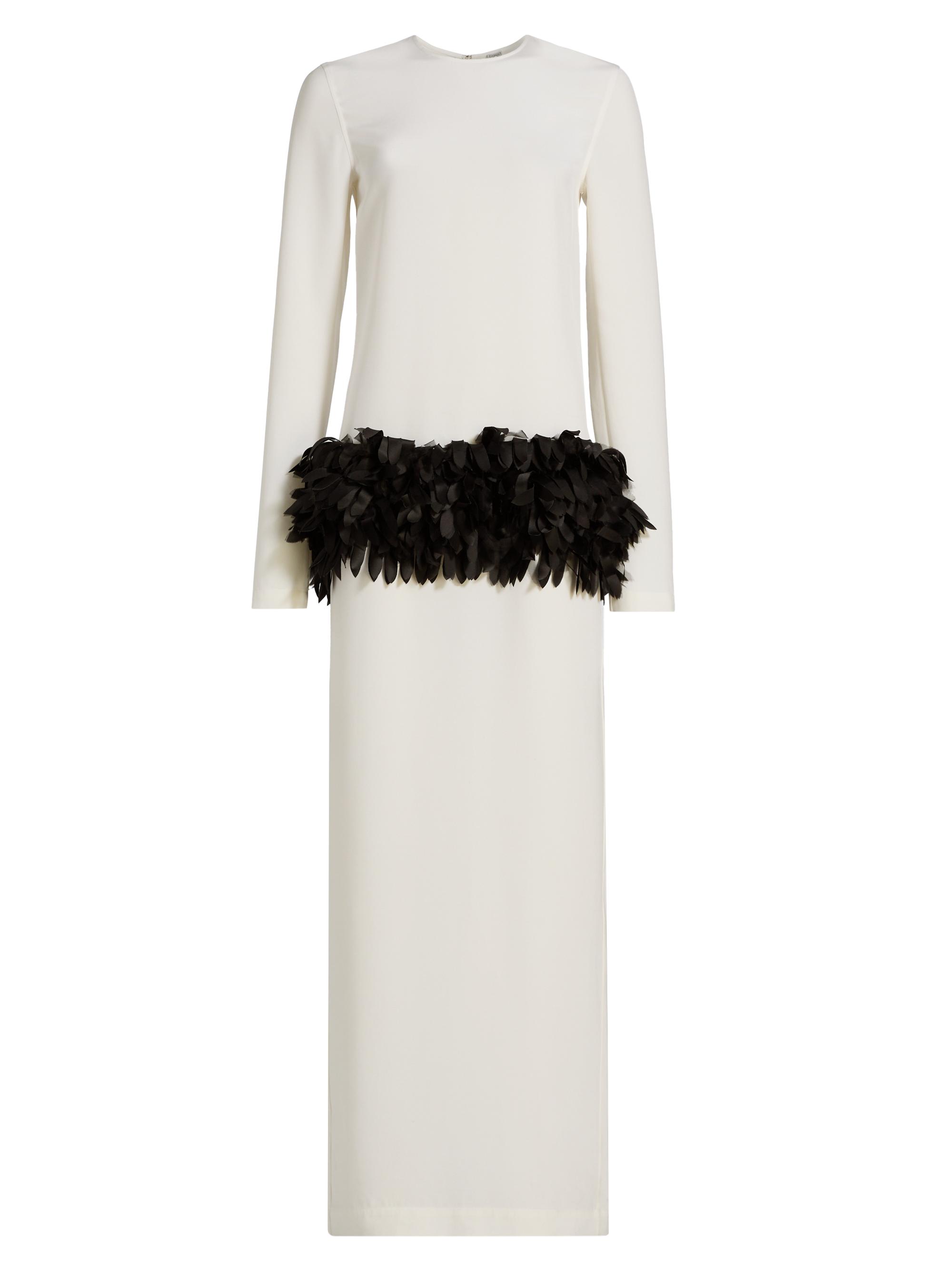 Petal Long-Sleeve Maxi Dress