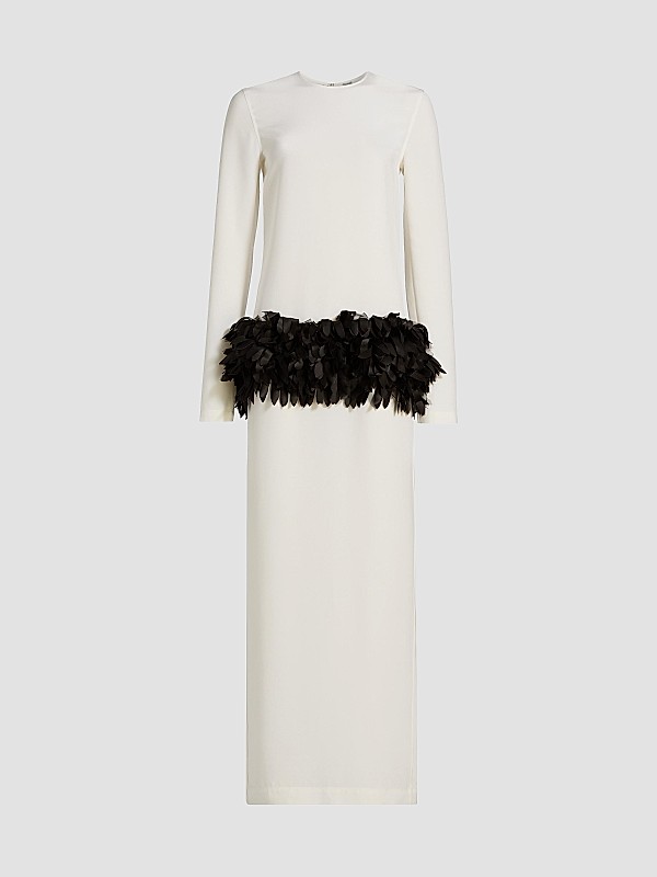 toteme white dress Cotton silk tee off-white It has a precisely darted construction made from a structured wool TOTEME - Petal dress off-white