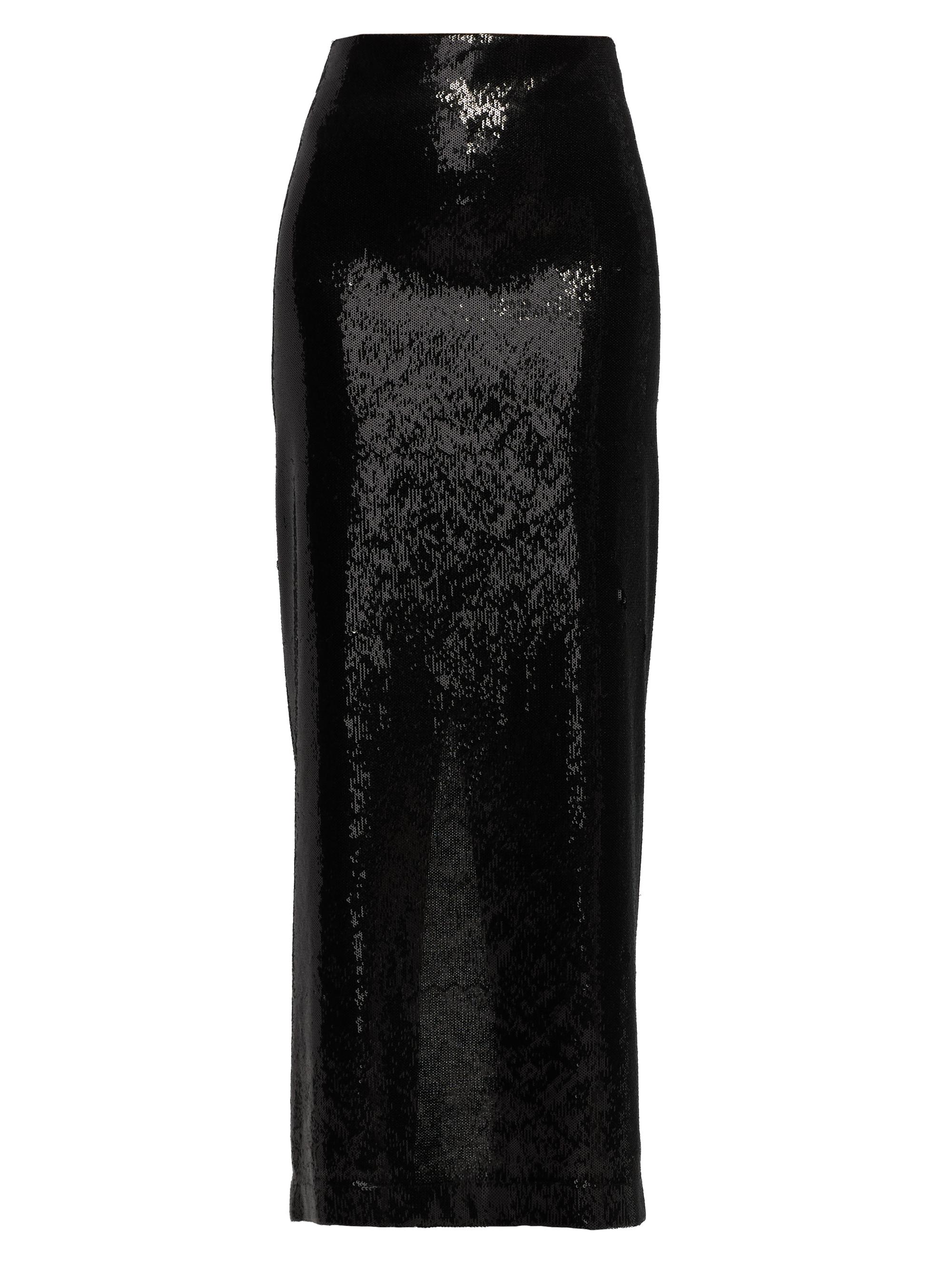 Toteme Women's Sequined Maxi Pencil Skirt - Black