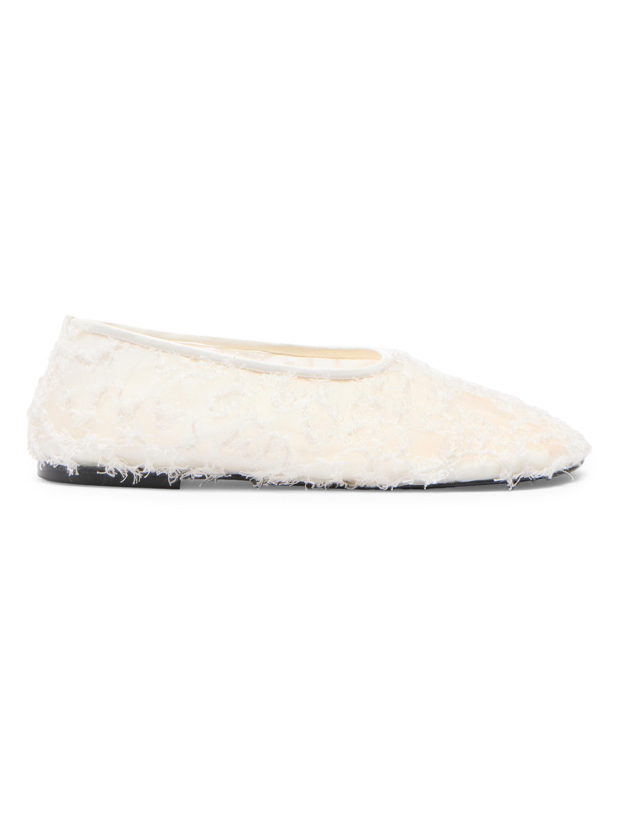 Proenza Schouler Women's Glove Tweed-Lace Flats - White