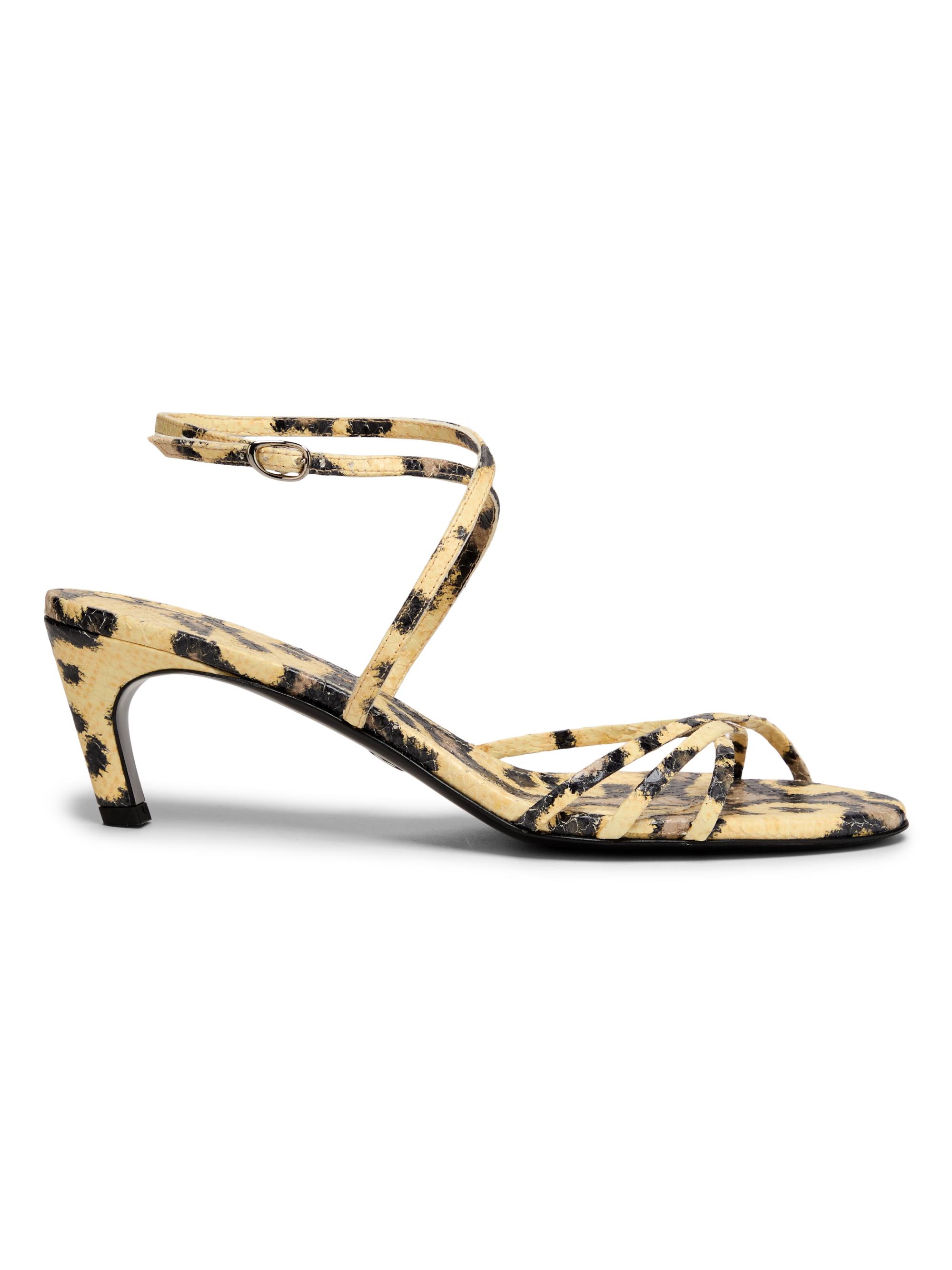 Proenza Schouler Women's Uma Python-Embossed Leather Sandals - Resin Multi