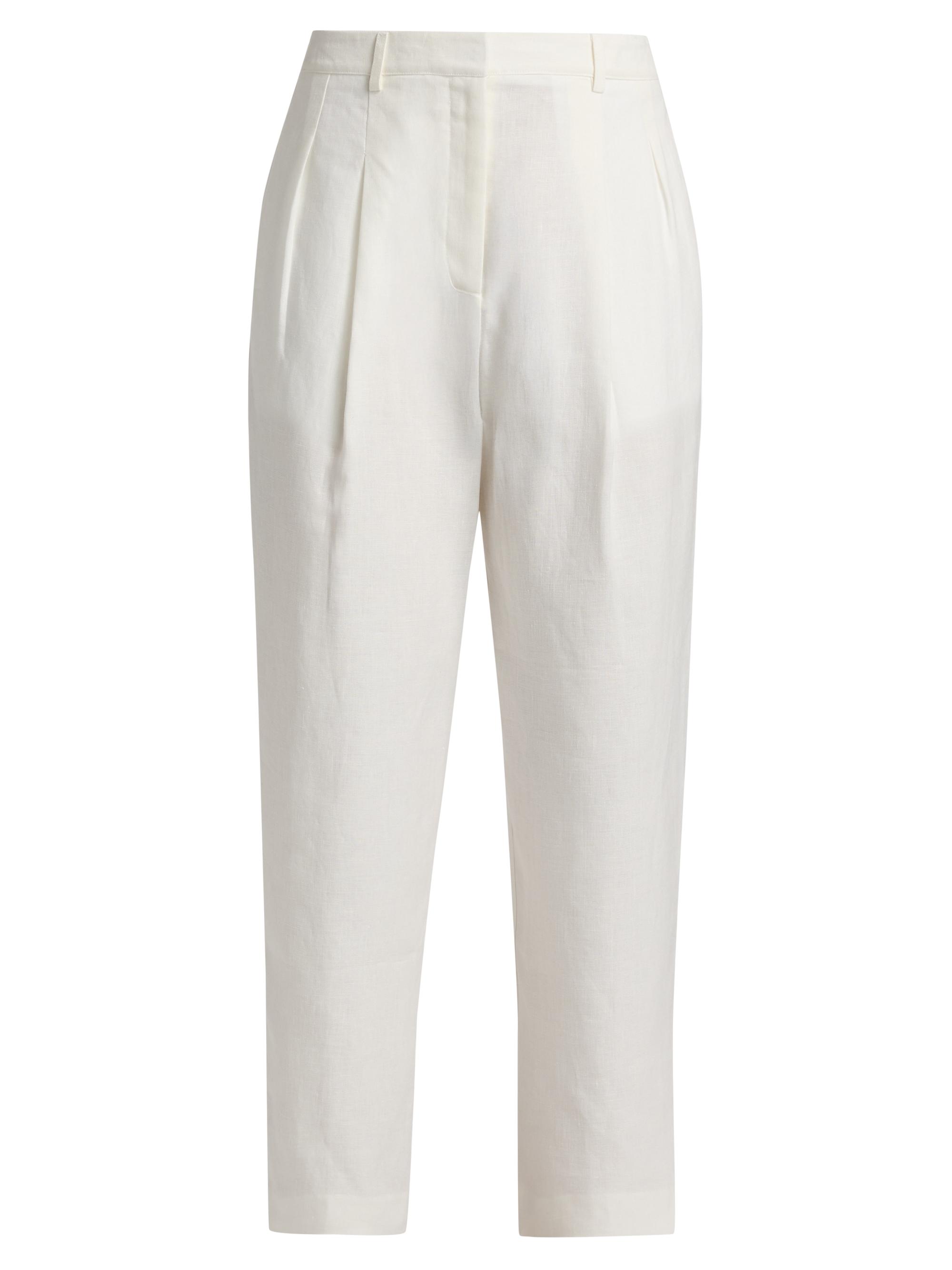 TWP Women's Cornelia St Linen Pleated Pants - Ivoire