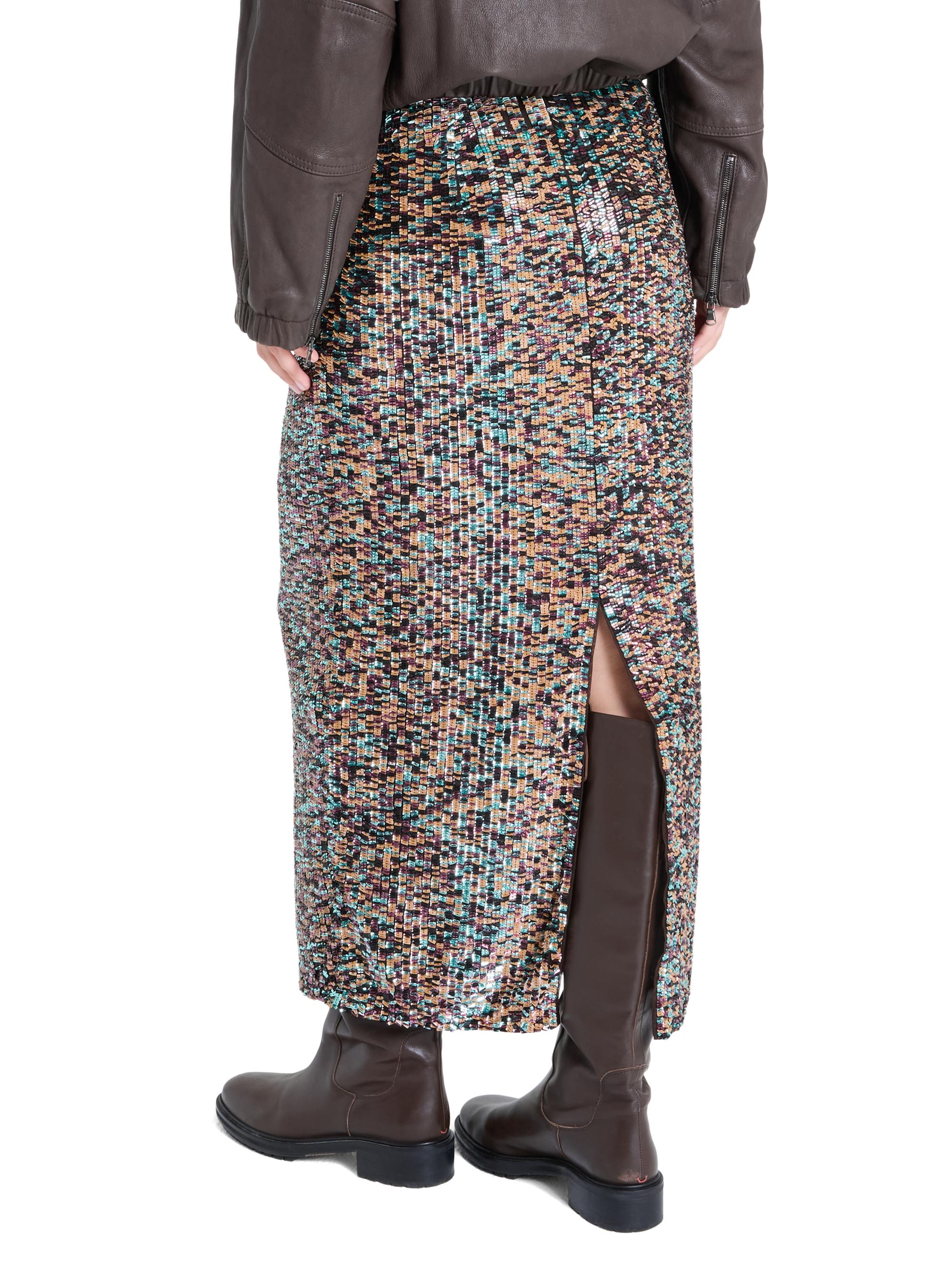 Sylkie Stacked Paillette Maxi Skirt