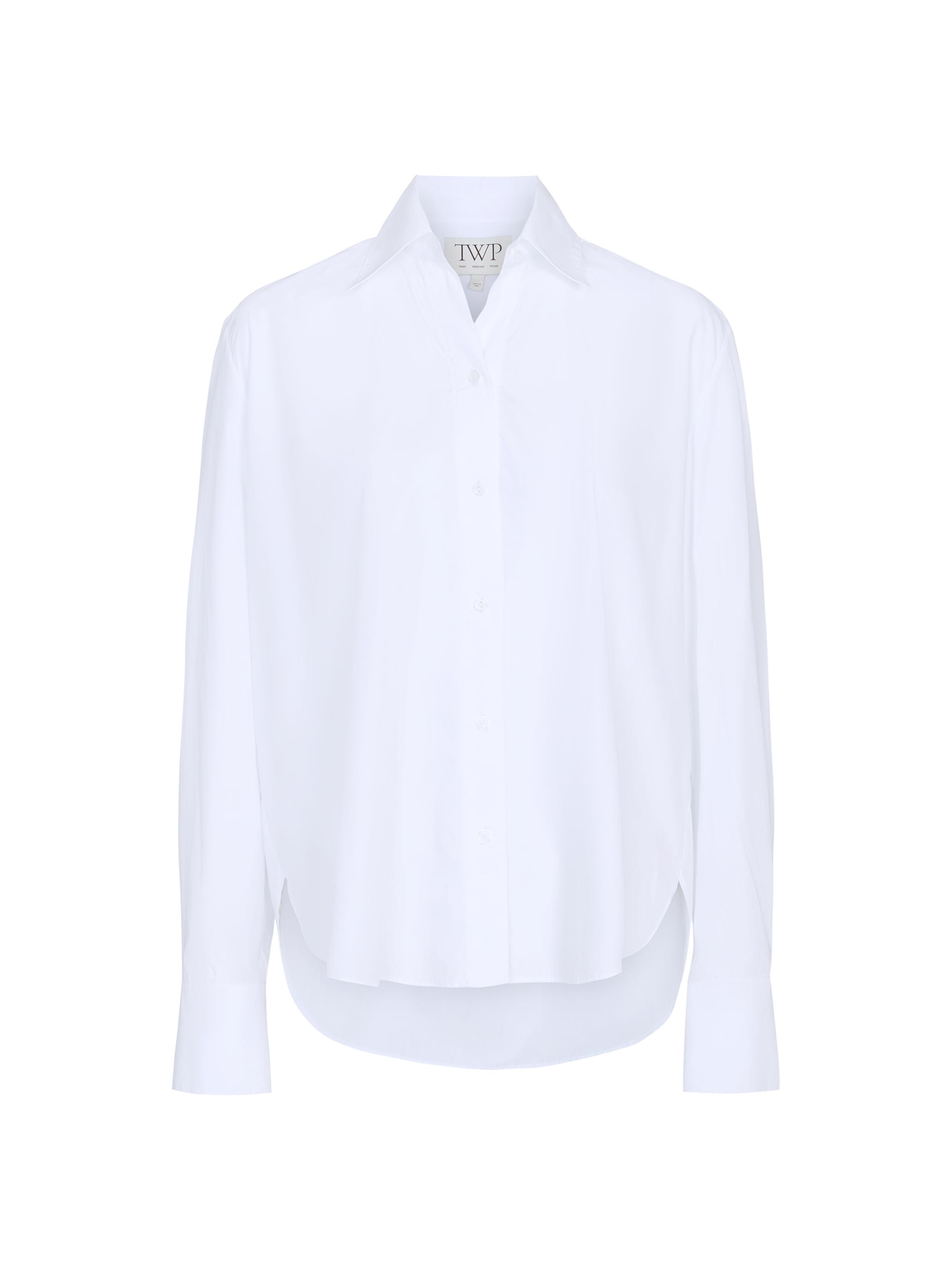 TWP Women's Possetti Button-Front Cotton Shirt - White