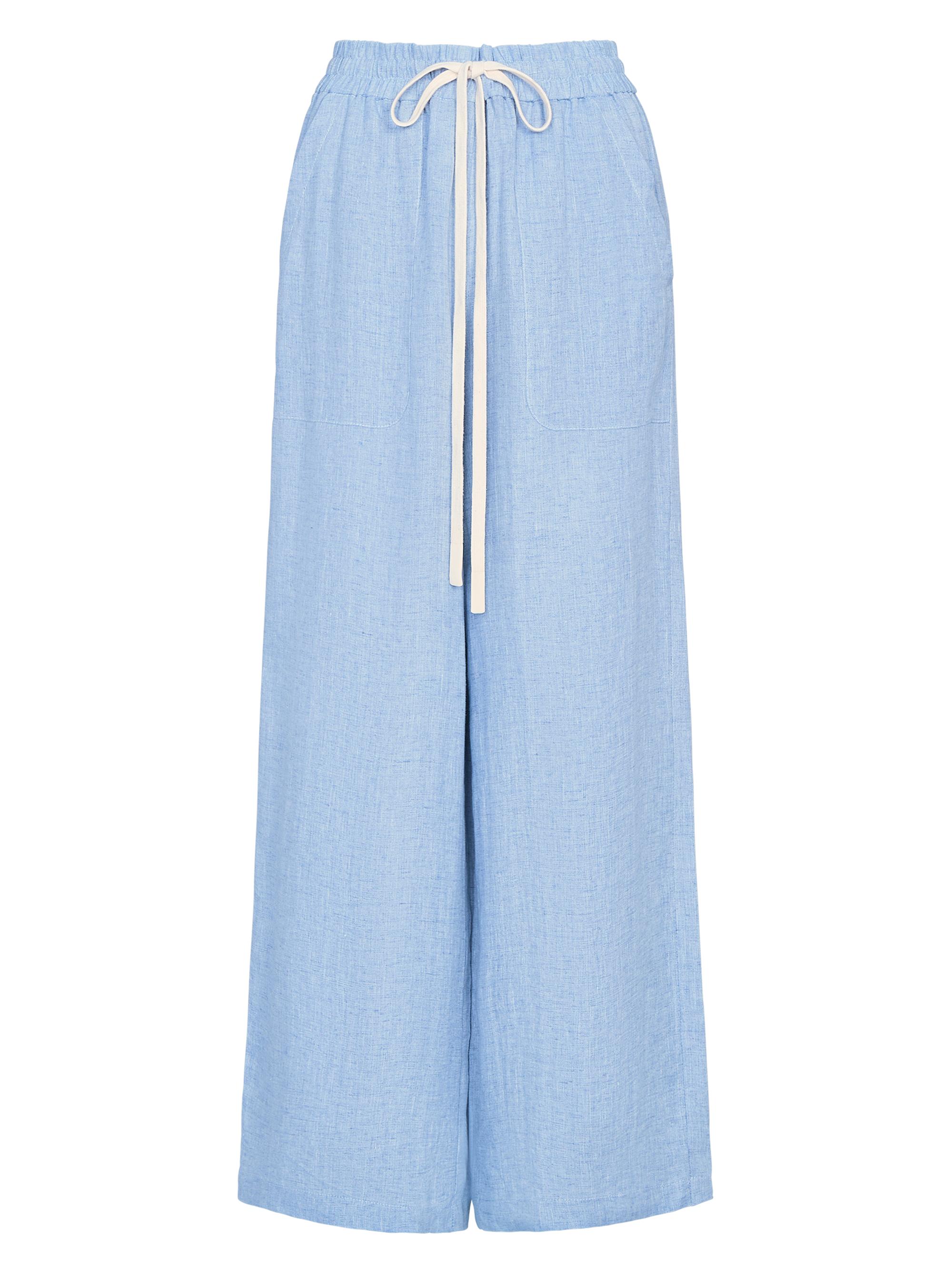 TWP Women's Main St Wide-Leg Drawstring Pants - Light Indigo