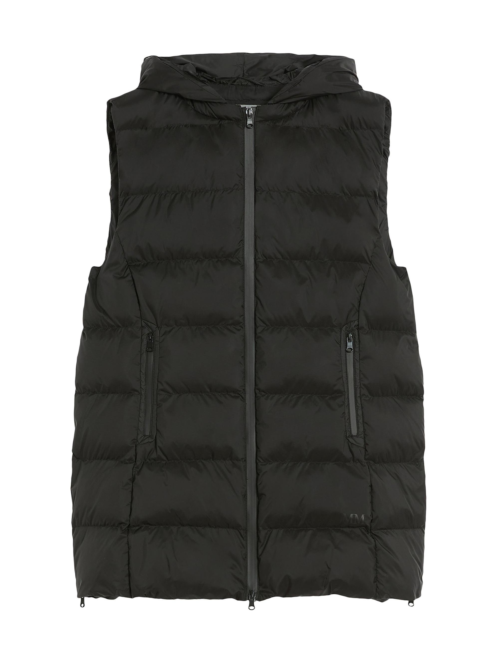 MM Max Mara Women's Padded Nylon Canvas Gilet - Black