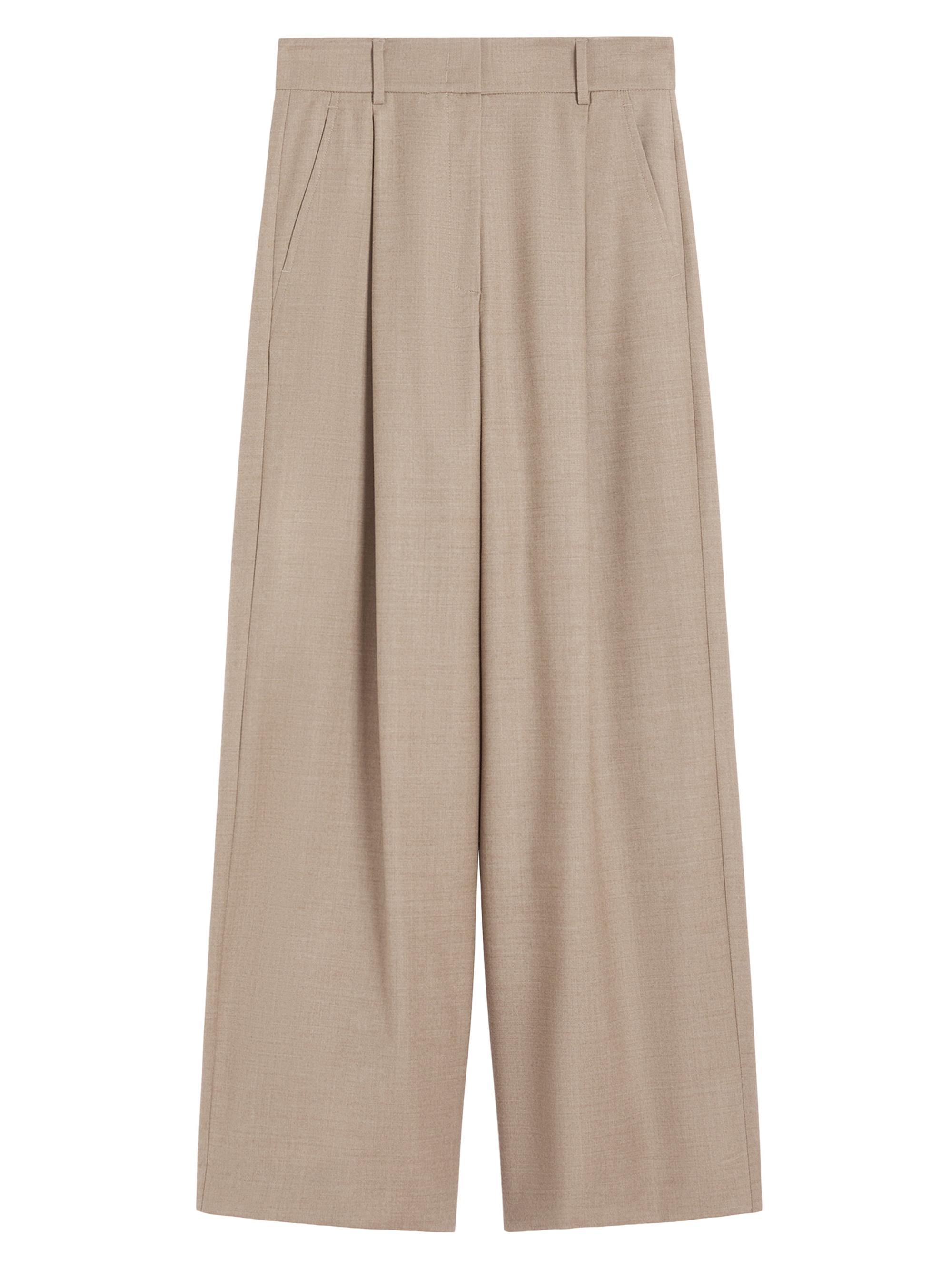Weekend Max Mara Women's Wool Flannel Palazzo Trousers - Beige