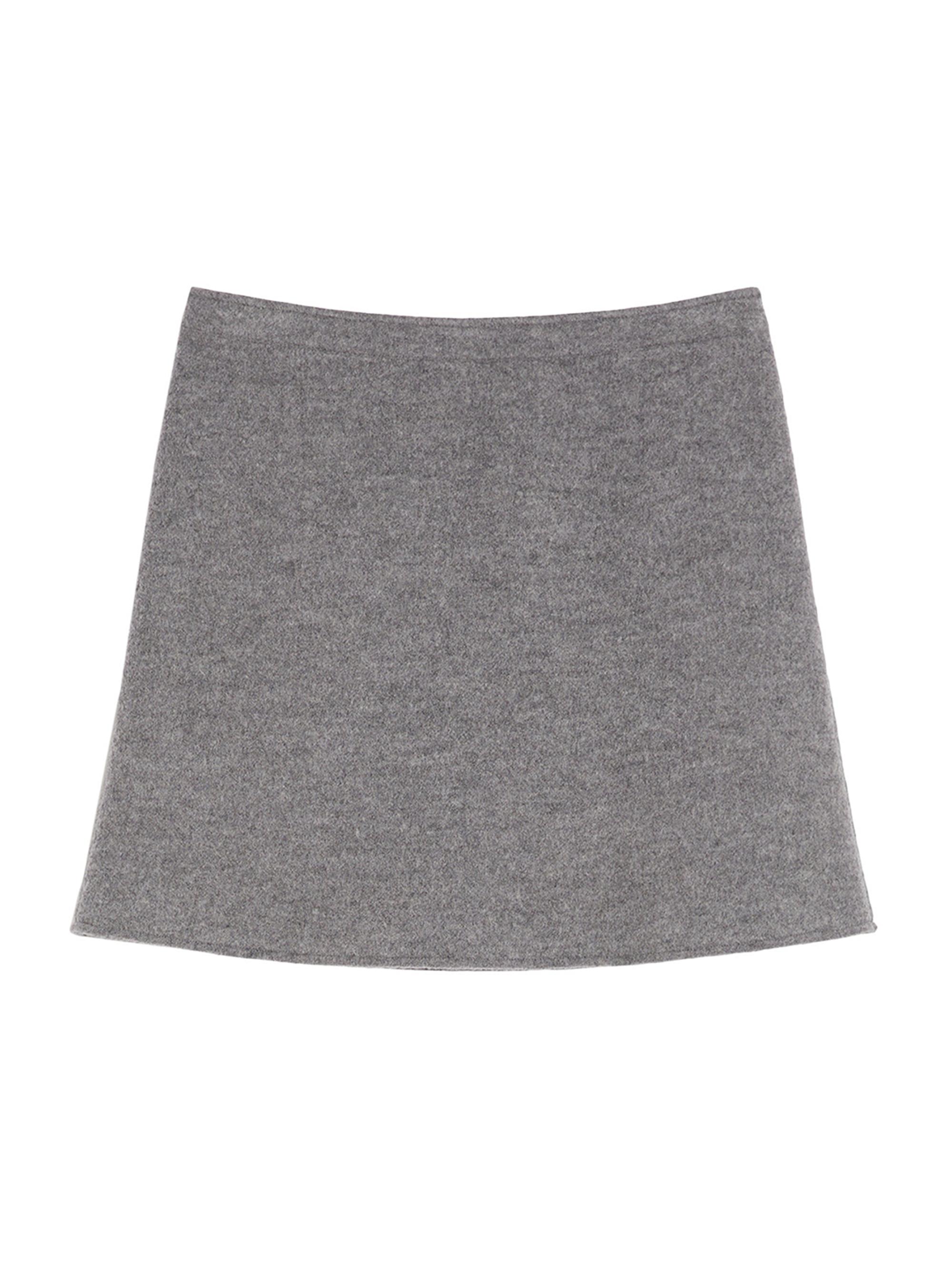Weekend Max Mara Women's Boiled Wool Jersey Skirt - Medium Grey