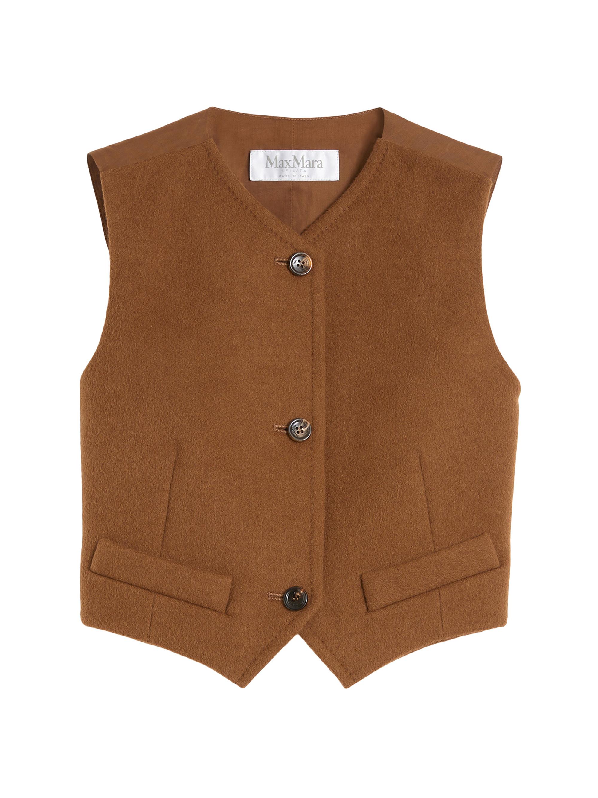 Max Mara Women's Lightweight Camel Waistcoat - Tobacco