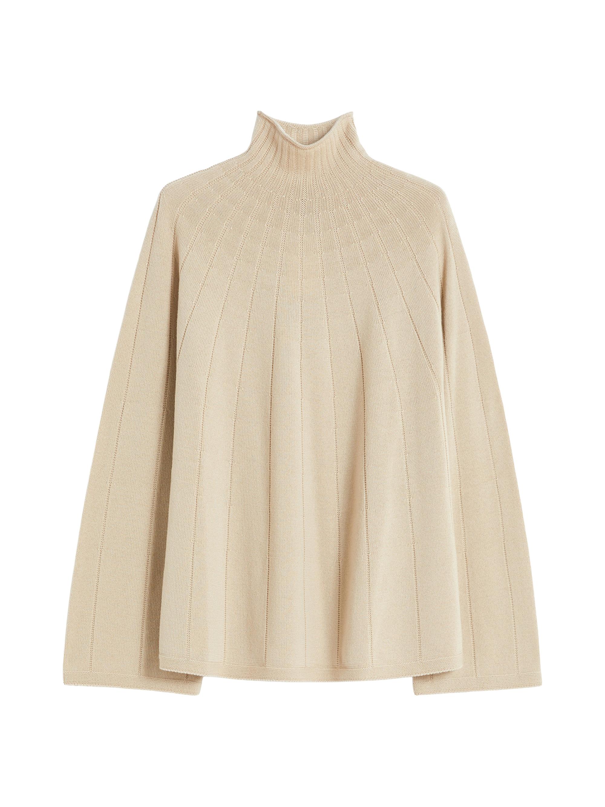 MM Max Mara Women's Wool Polo Neck Sweater - Albino