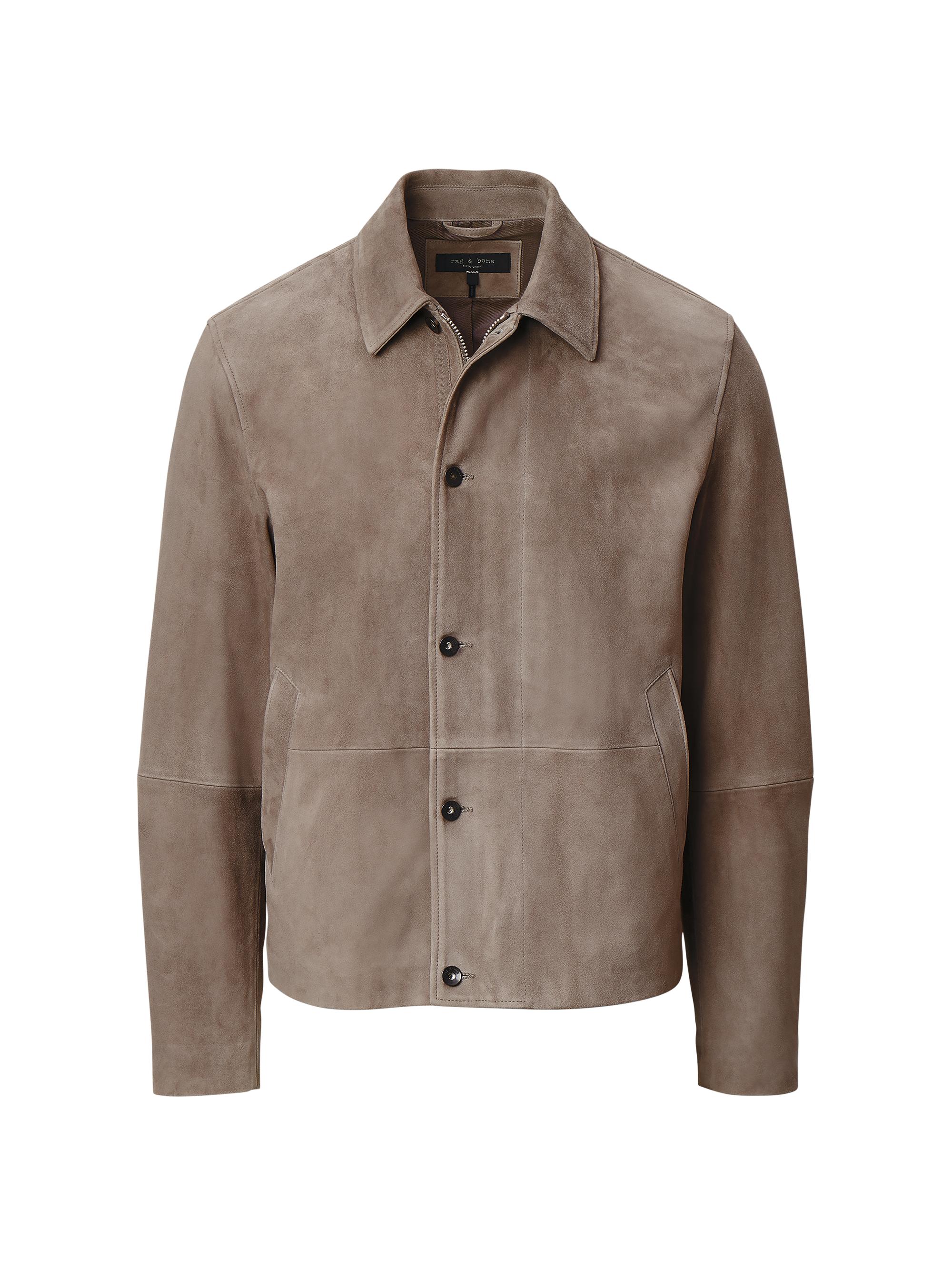 Reiss Roseberry Shearling-Trimmed Suede Jacket | Saks Fifth Avenue