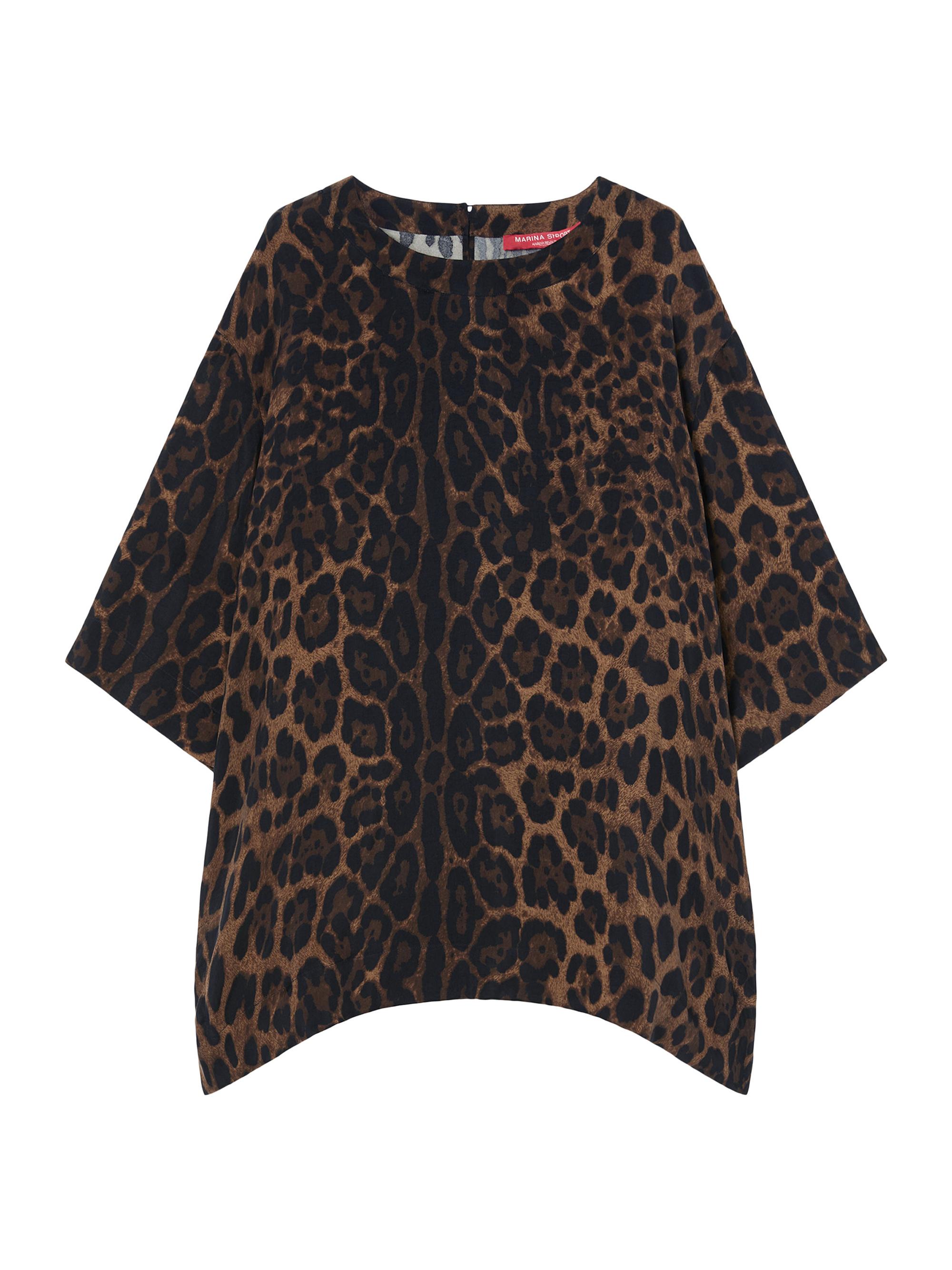 Marina Rinaldi Women's Twill Blouse - Black Animalier Print