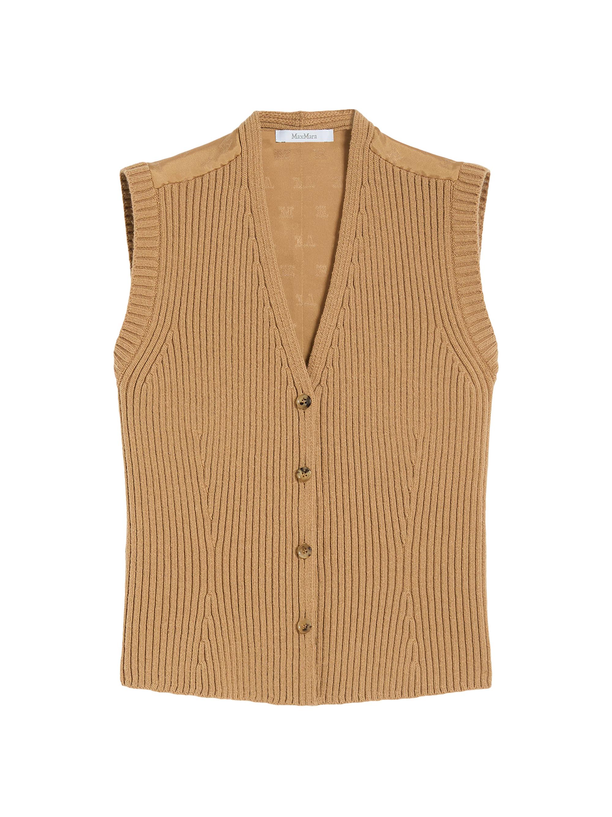 Max Mara Women's Wool and Cashmere Gilet - Camel