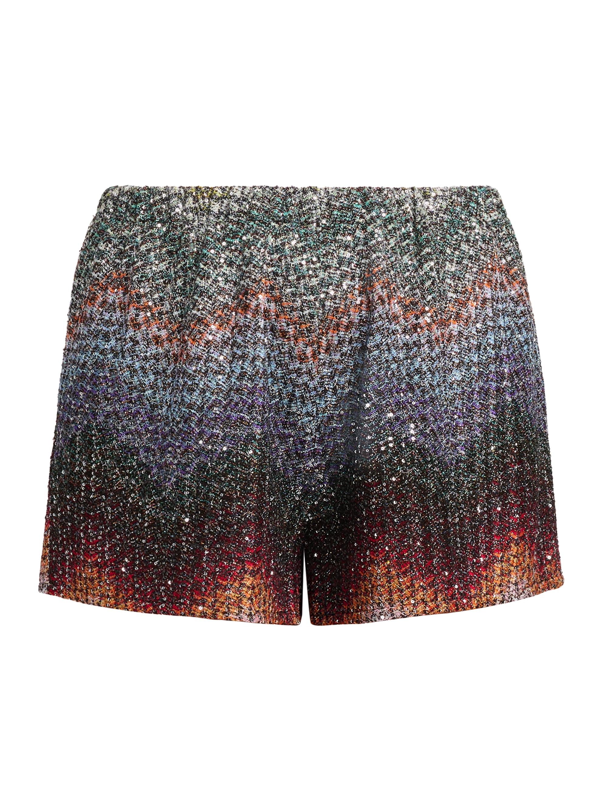 Missoni Women's Meander-Chevron Wefted-Loom Shorts - Dark Multi