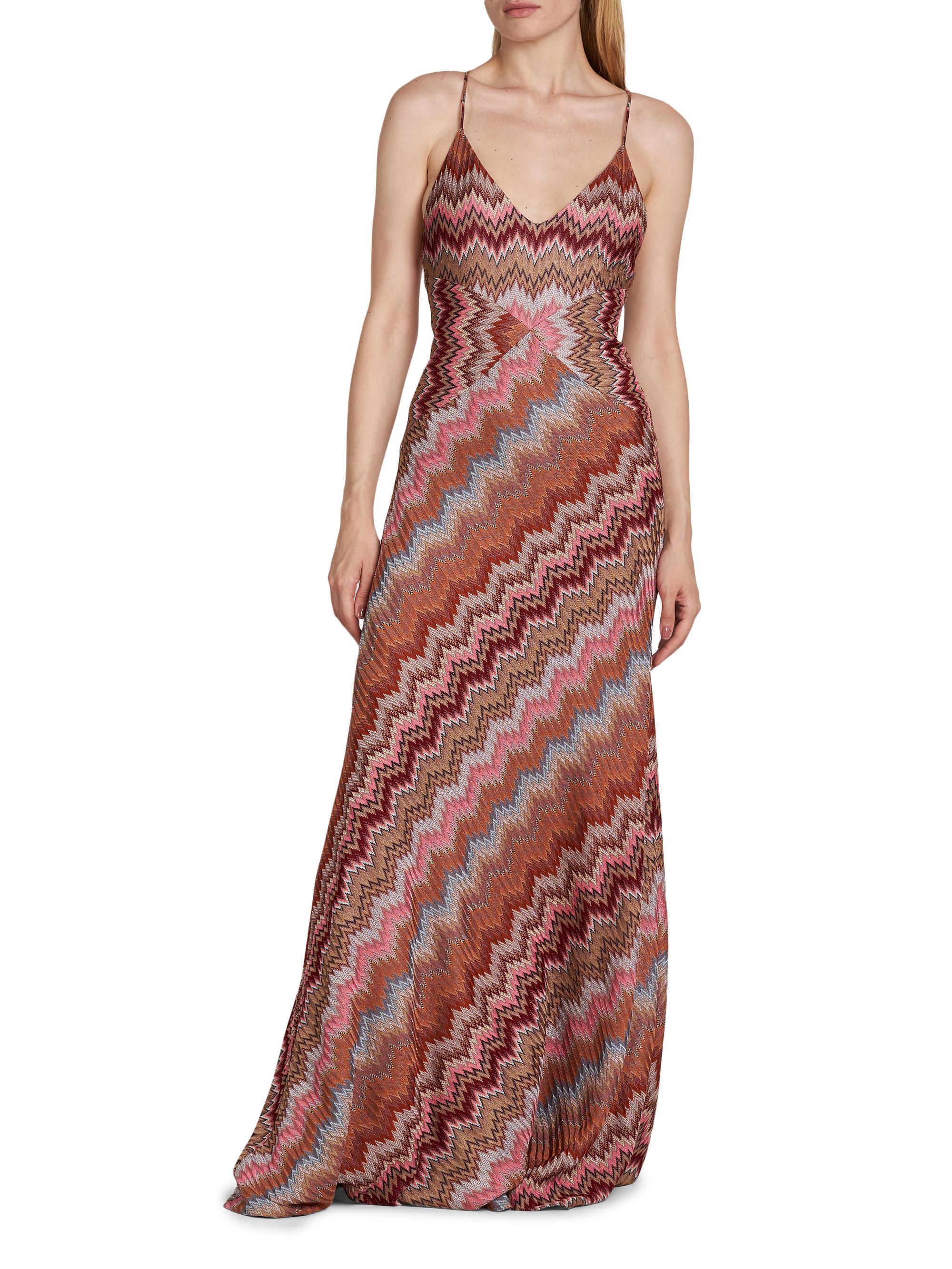Missoni Women's Snake Chevron Gown - Pink Rust | Thumbnail 3