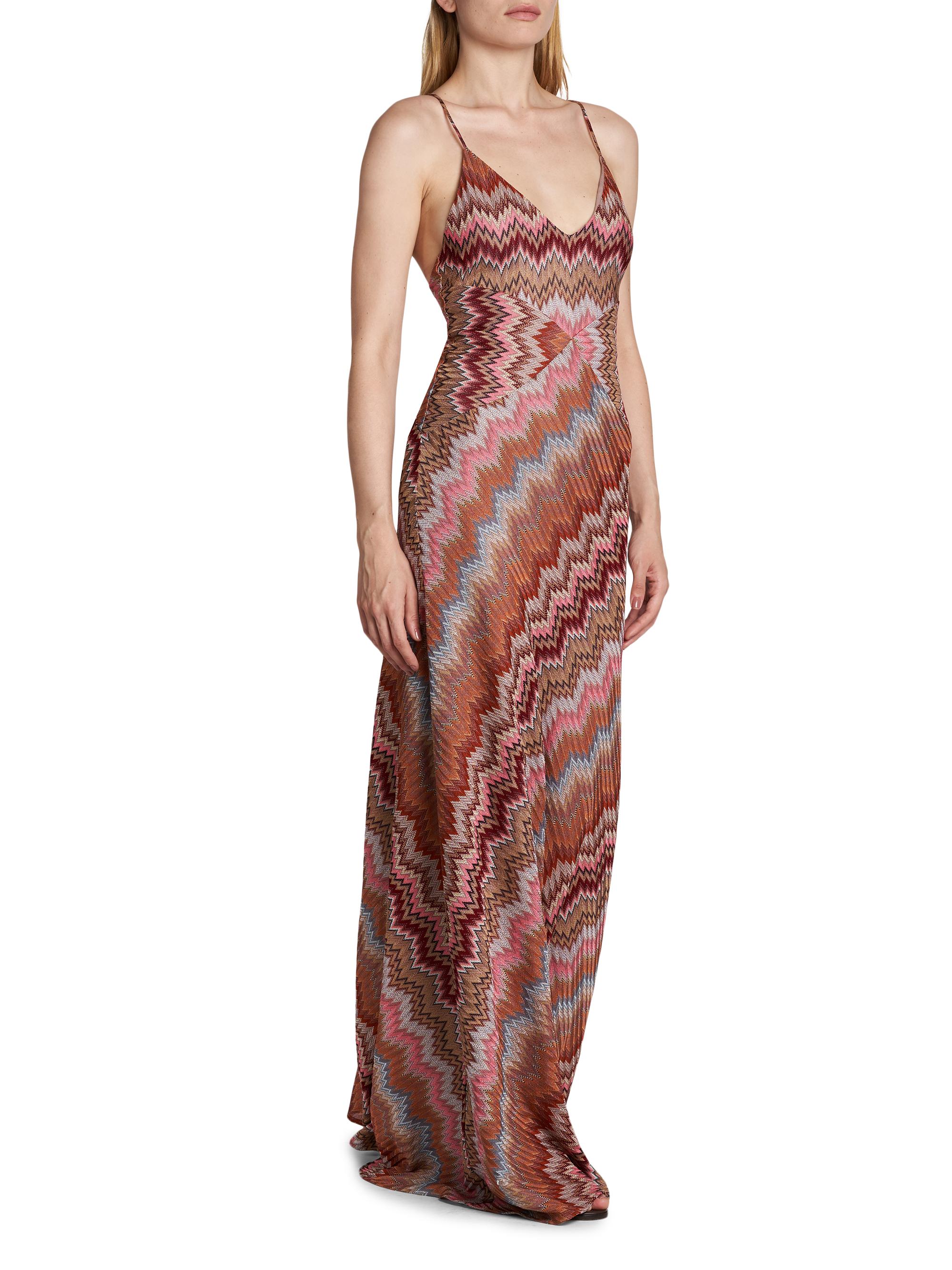 Missoni Women's Snake Chevron Gown - Pink Rust | Thumbnail 4