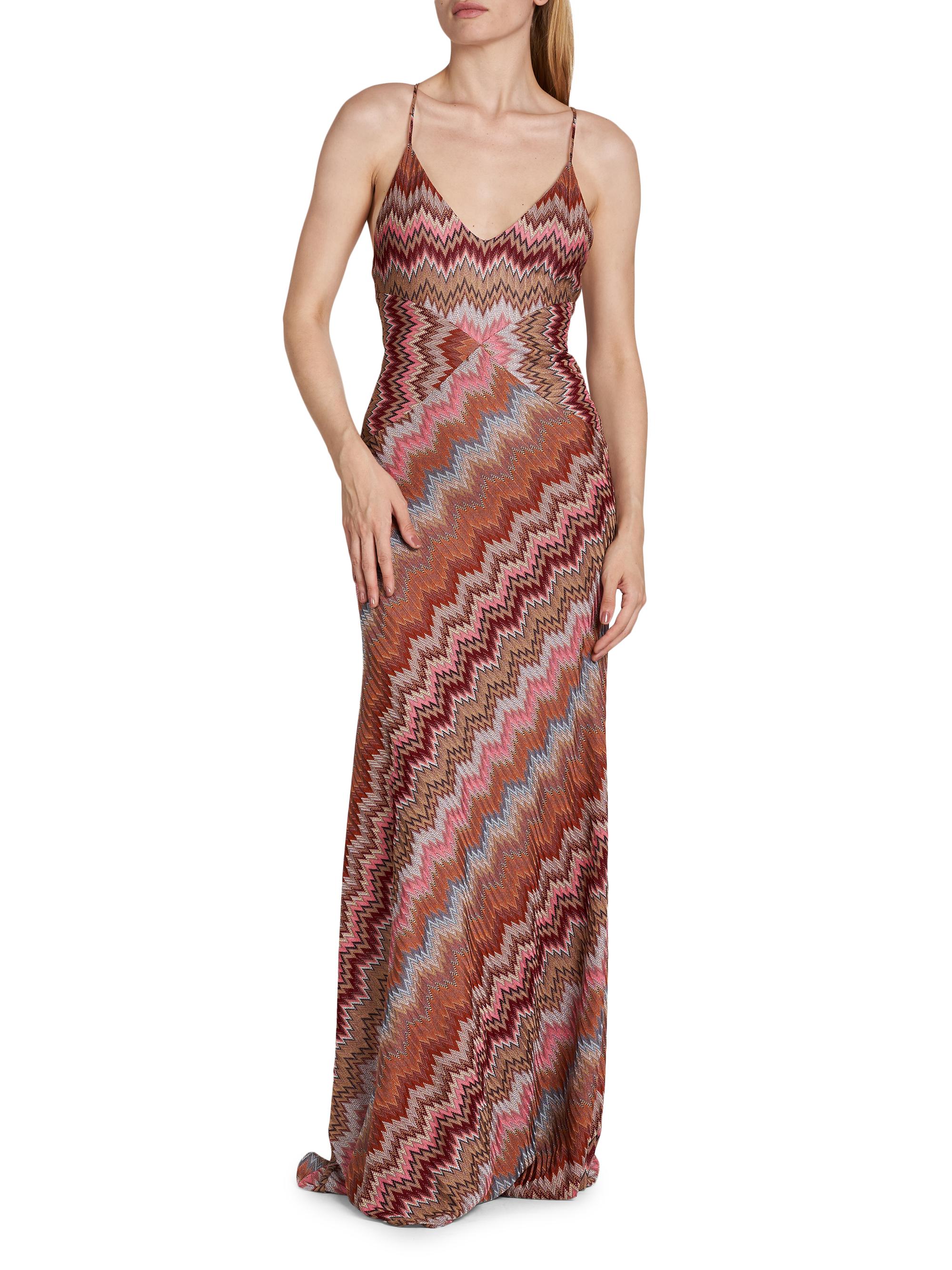 Missoni Women's Snake Chevron Gown - Pink Rust | Thumbnail 2