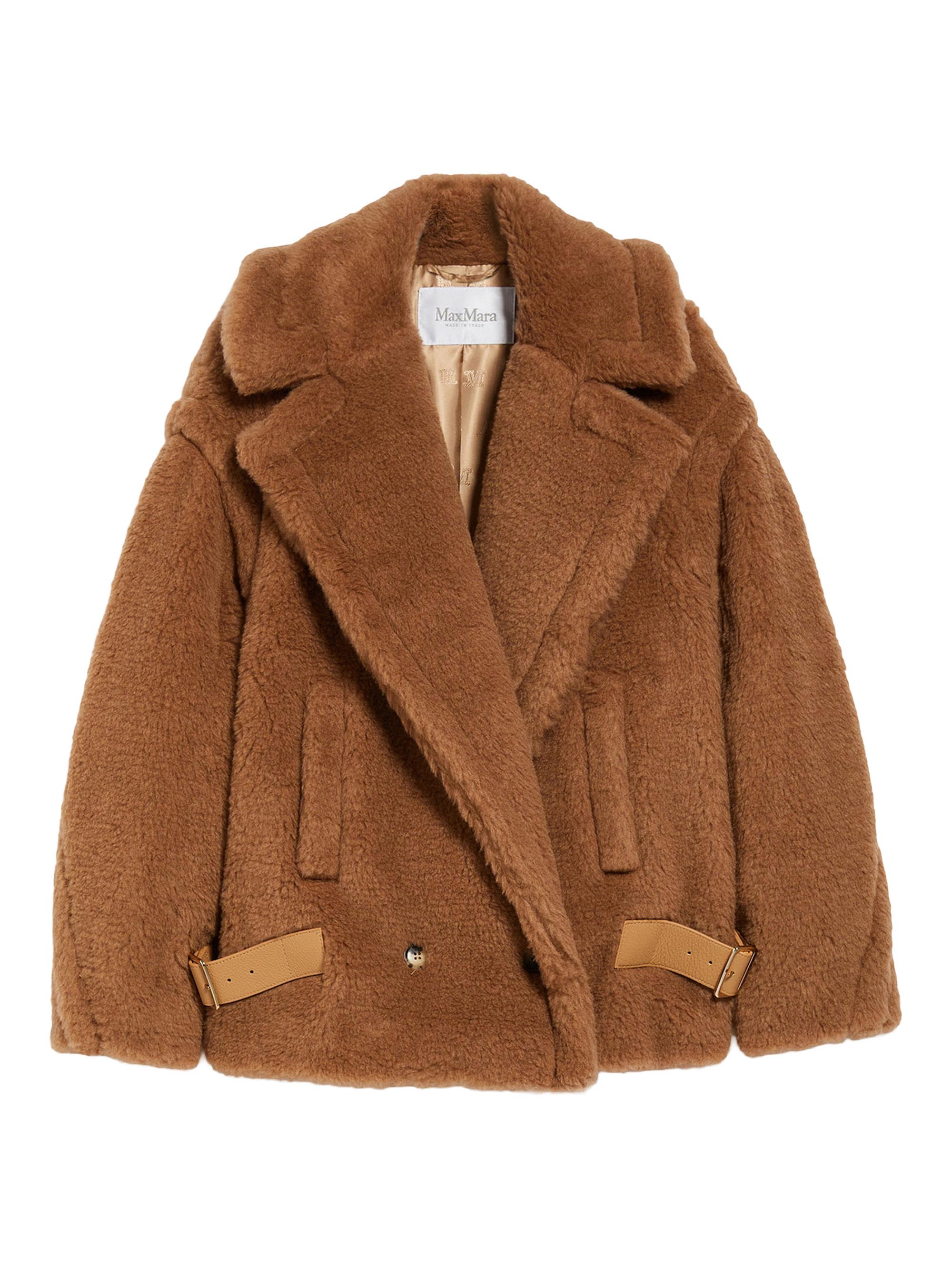 Max Mara Women's Teddy Fabric Biker Jacket - Camel