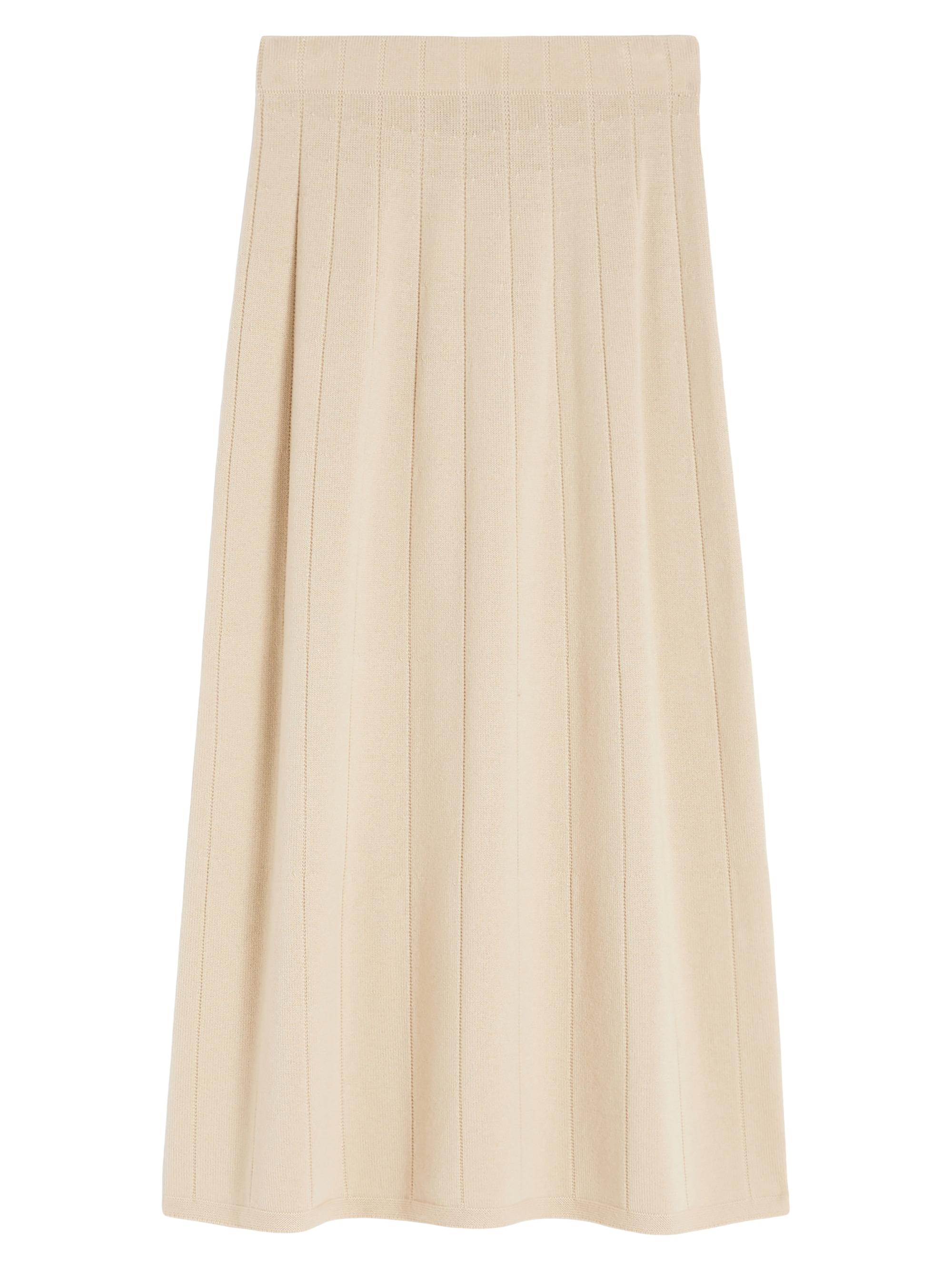 MM Max Mara Women's Rib Knit Wool Skirt - Albino