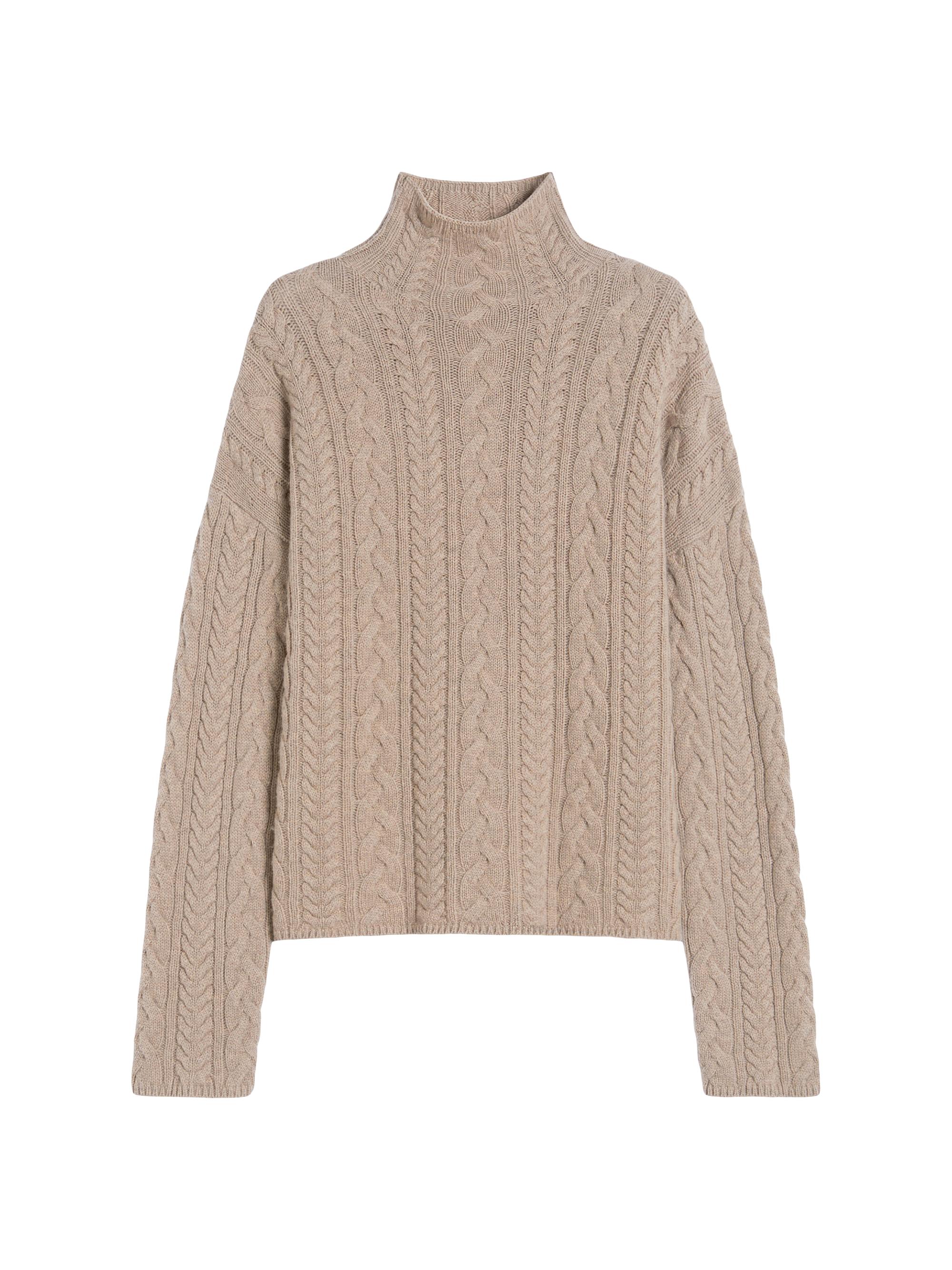 Max Mara Women's Wool and Cashmere Polo Neck Sweater - Beige