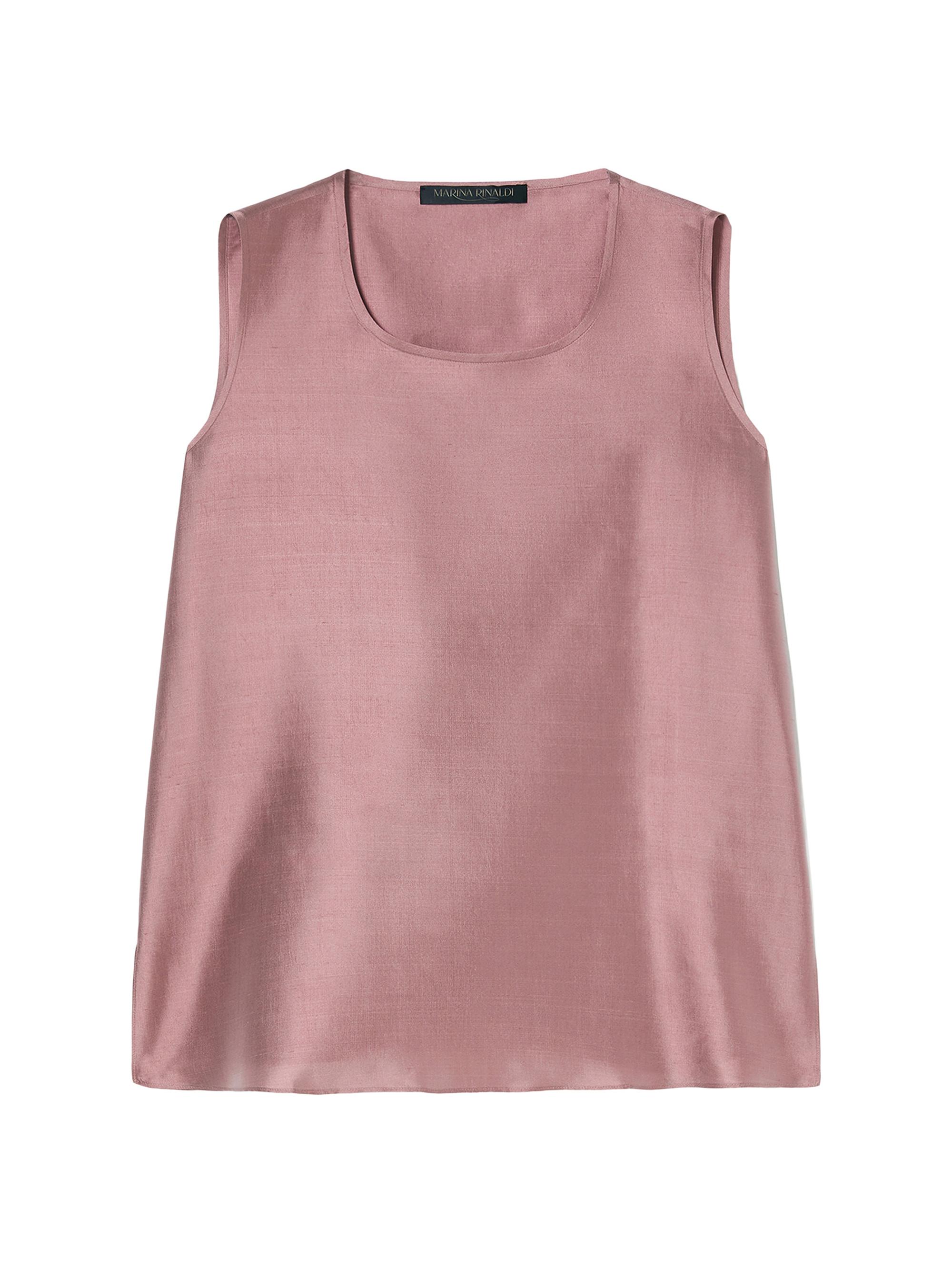 Marina Rinaldi Women's Light Shantung Silk Top - Pink