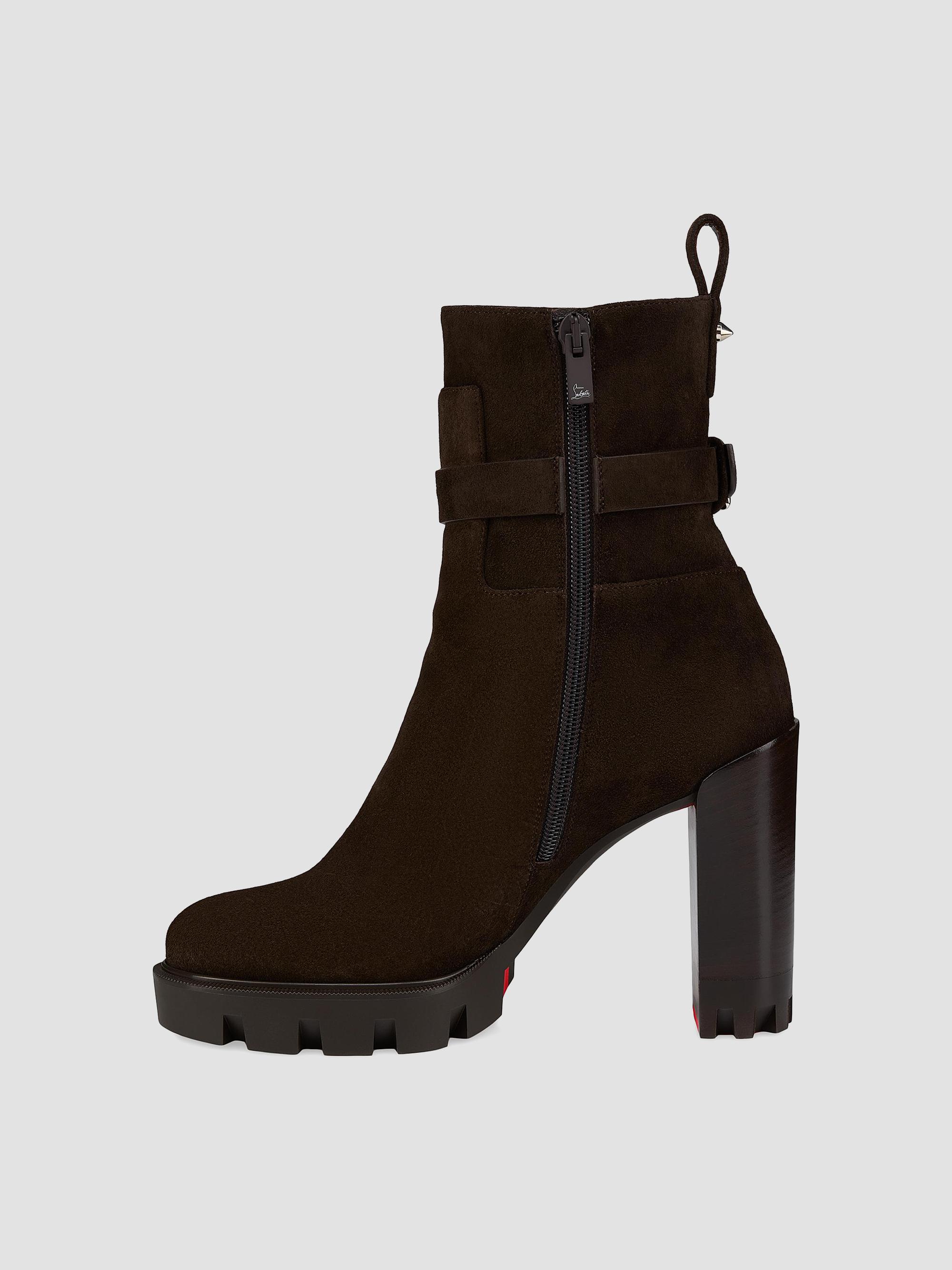 Christian Louboutin Dianouchette Lug 100MM Suede Booties | Saks