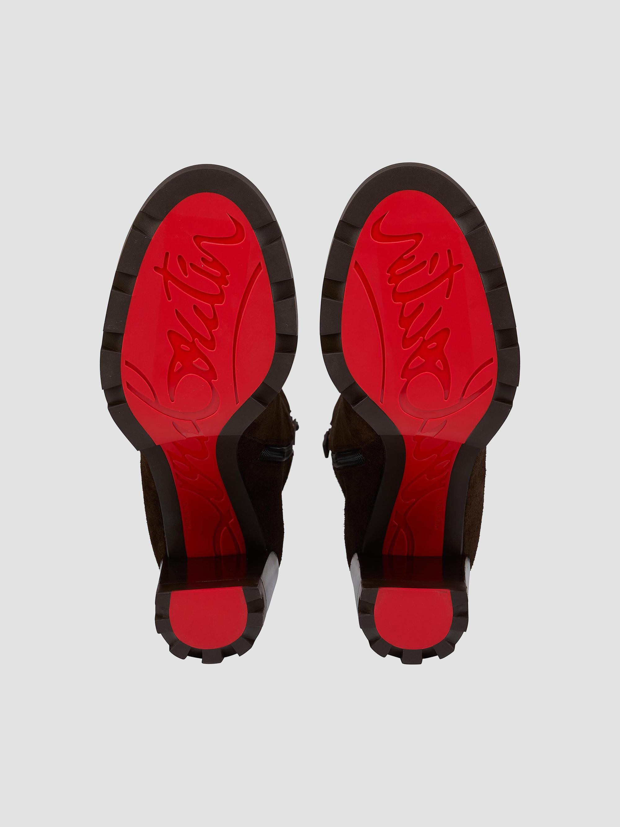 Christian Louboutin Dianouchette Lug 100MM Suede Booties | Saks