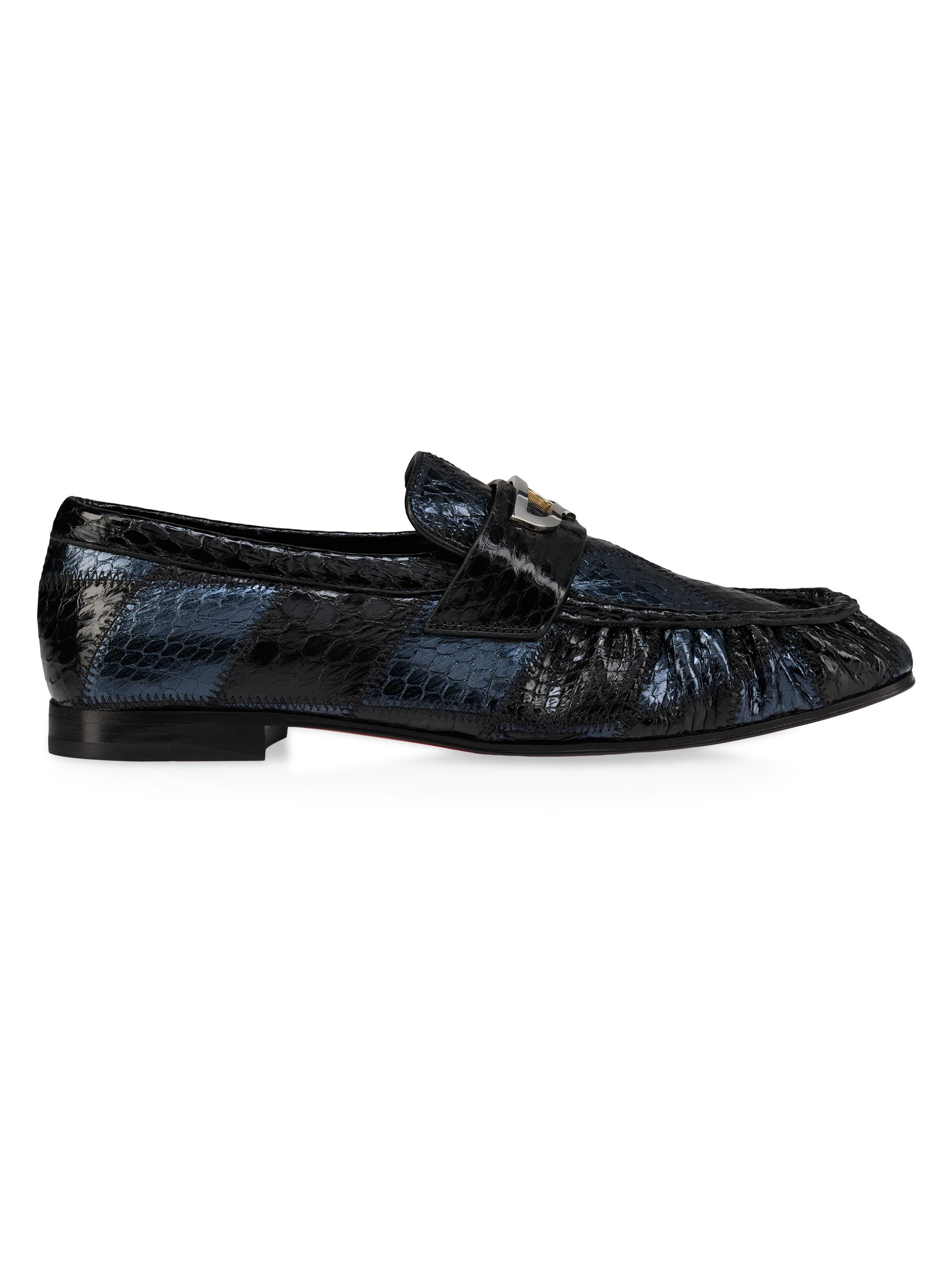 Christian Louboutin Patent Peacock Studded Loafers Dandelion - Loafers - Patent calf leather - Black - Men  main image 3