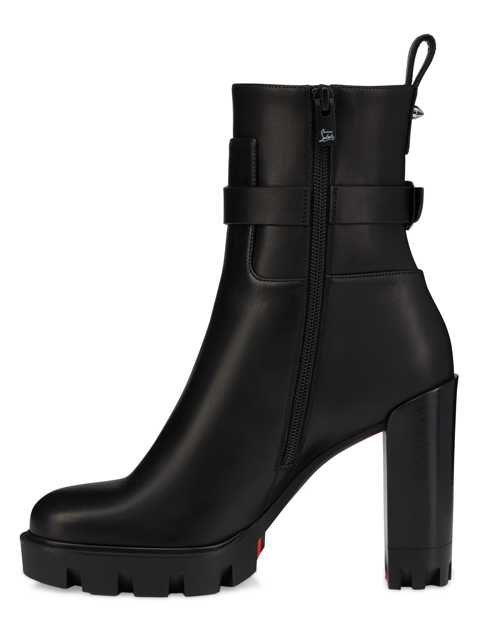 Christian Louboutin Dianouchette 100MM Leather Lug Booties | Saks