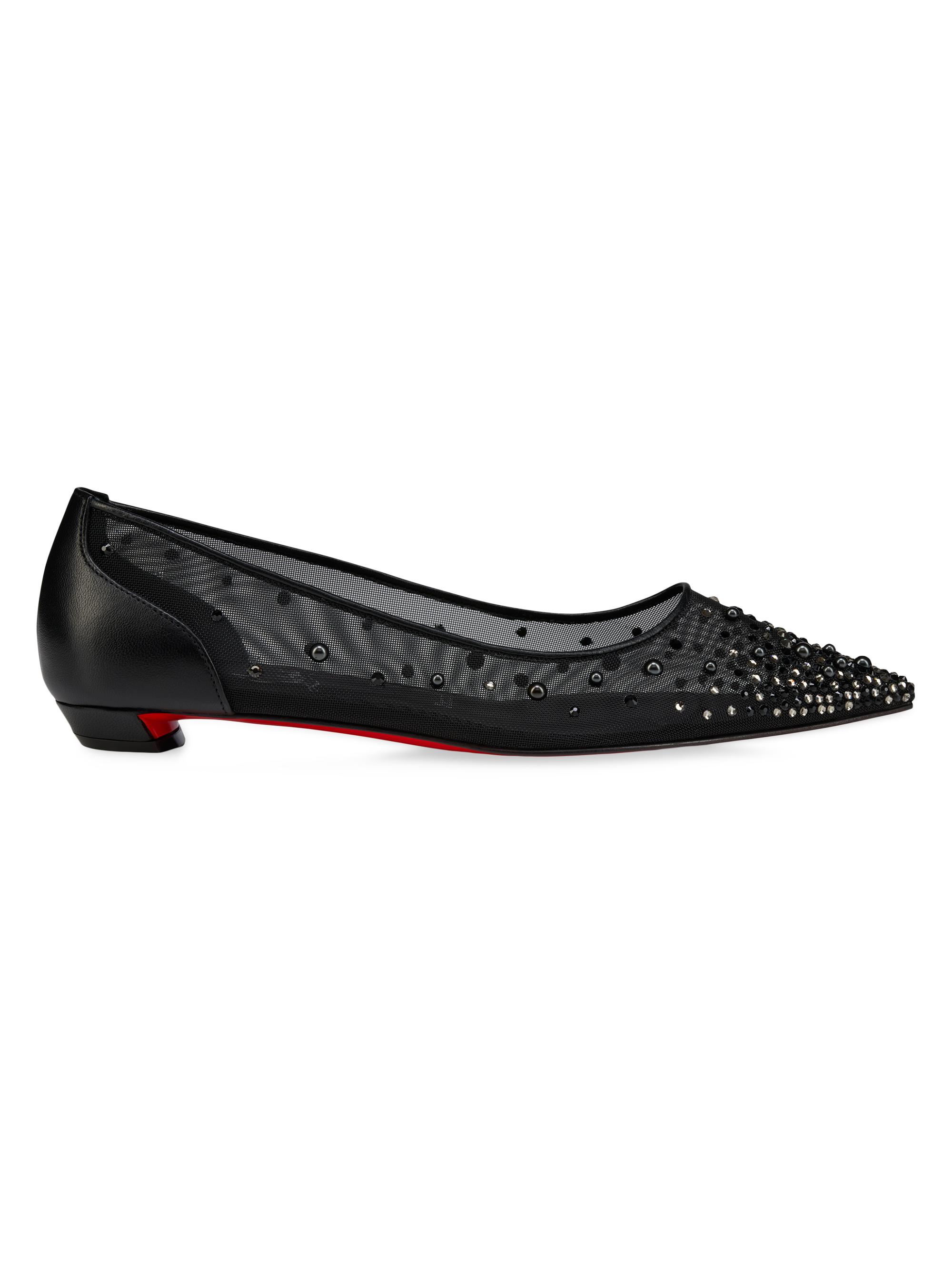 Christian Louboutin Hot Chickita Leather Flats | Saks Fifth Avenue