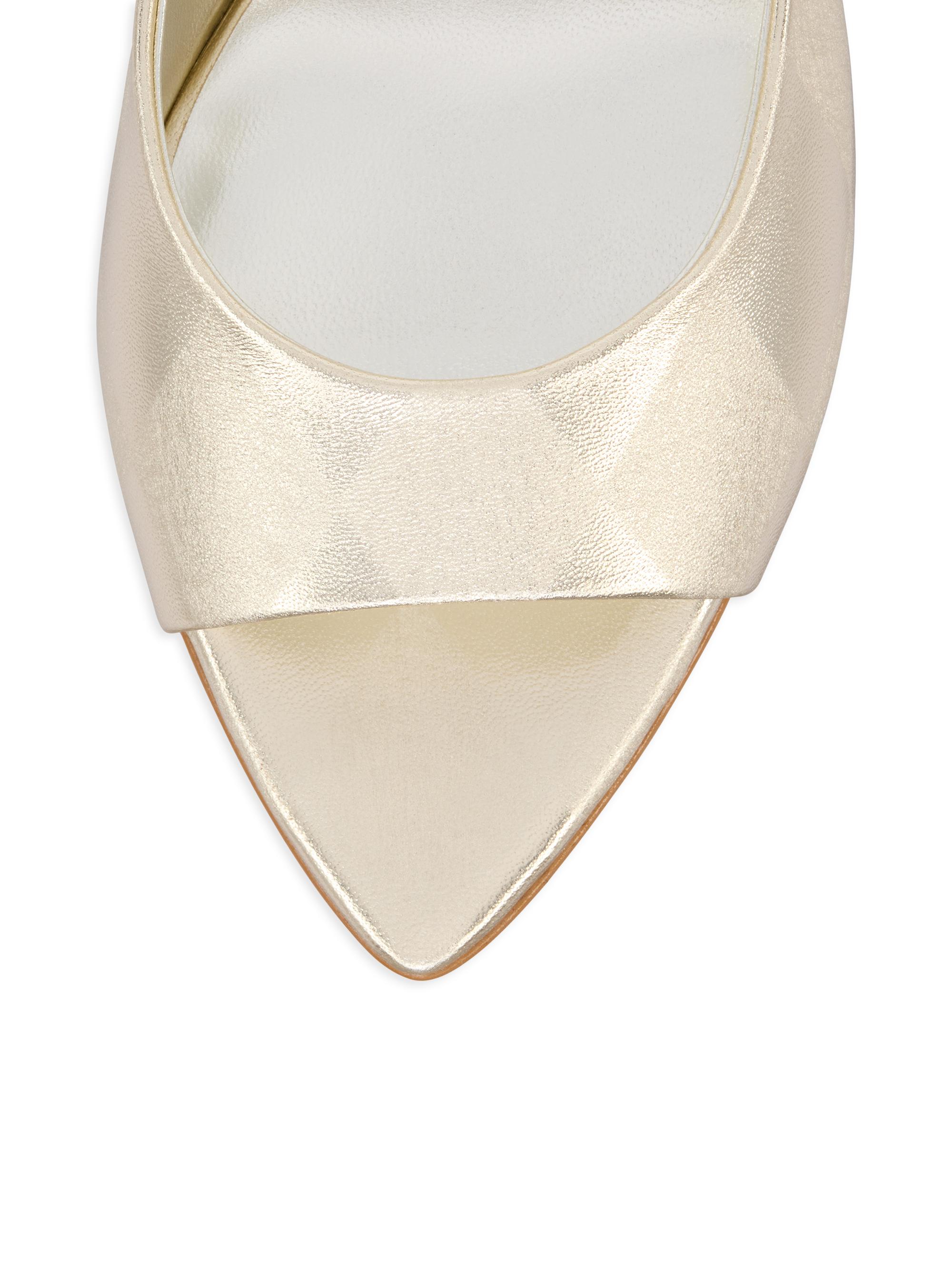 Christian Louboutin Miss Z 80MM Laminated Lamb Mule Sandals | Saks