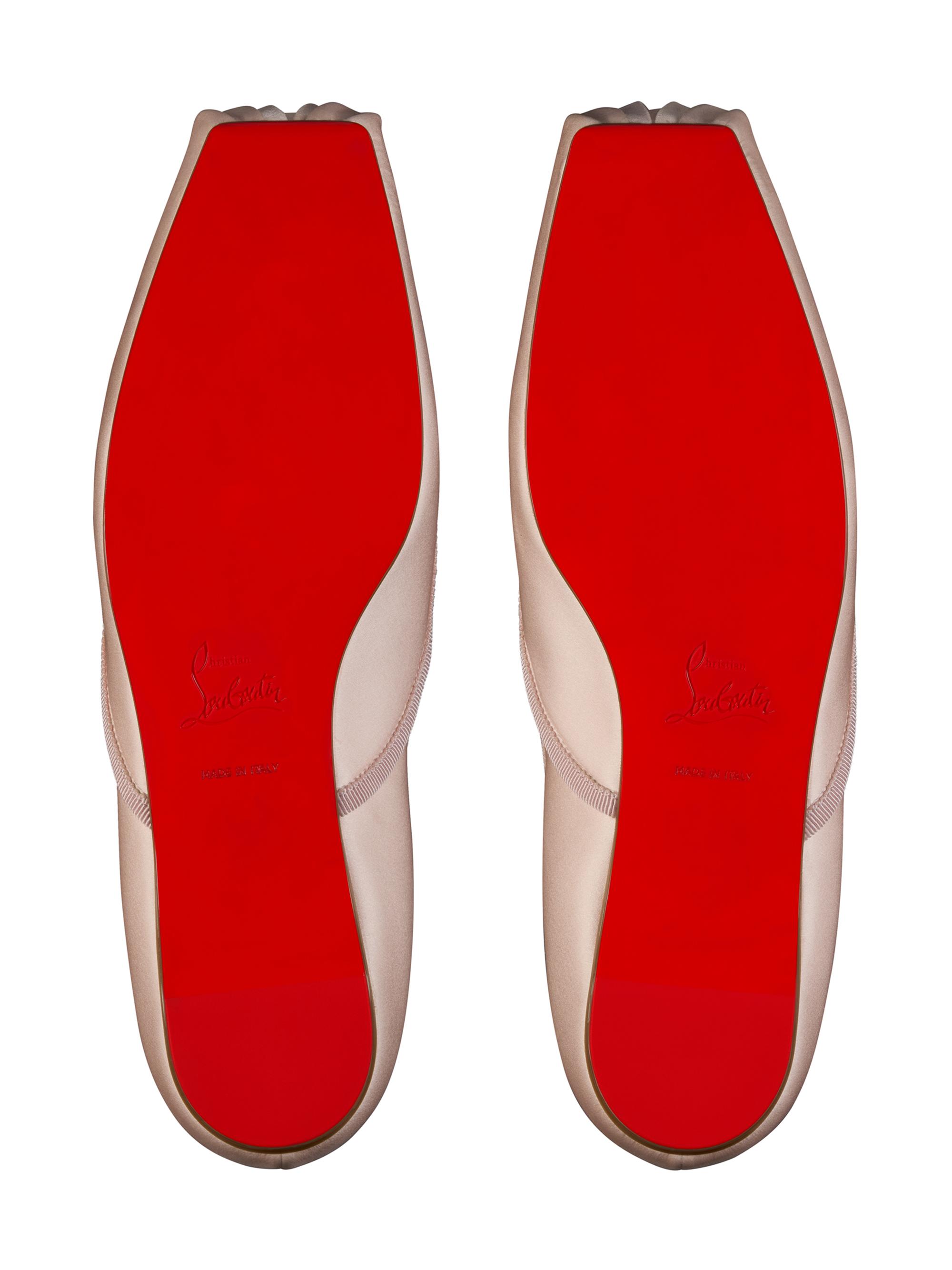 Christian Louboutin Cassiasticina Satin Ballerinas | Saks Fifth Avenue
