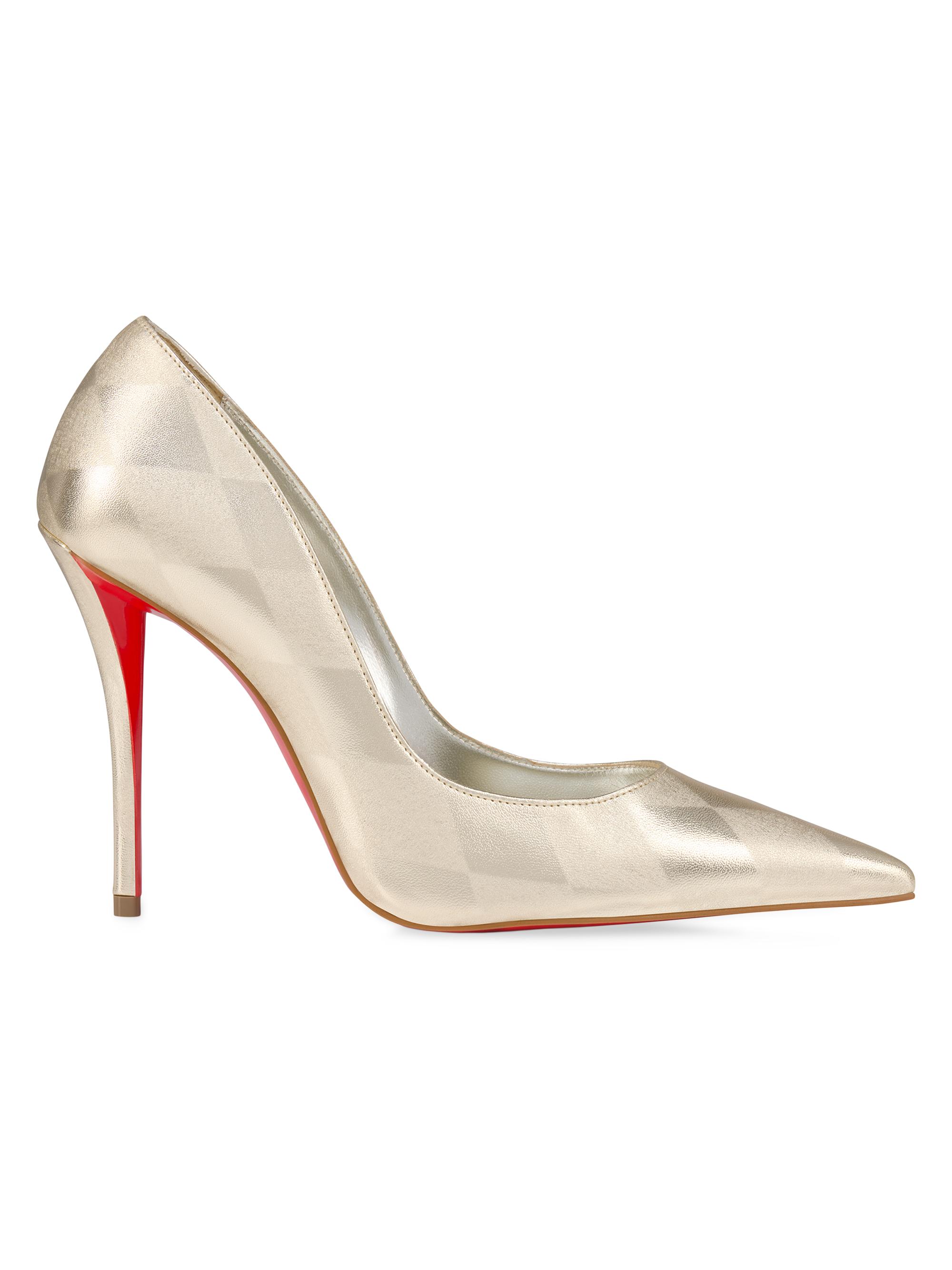 Christian Louboutin Miss Z 100MM Laminated Leather Pumps | Saks