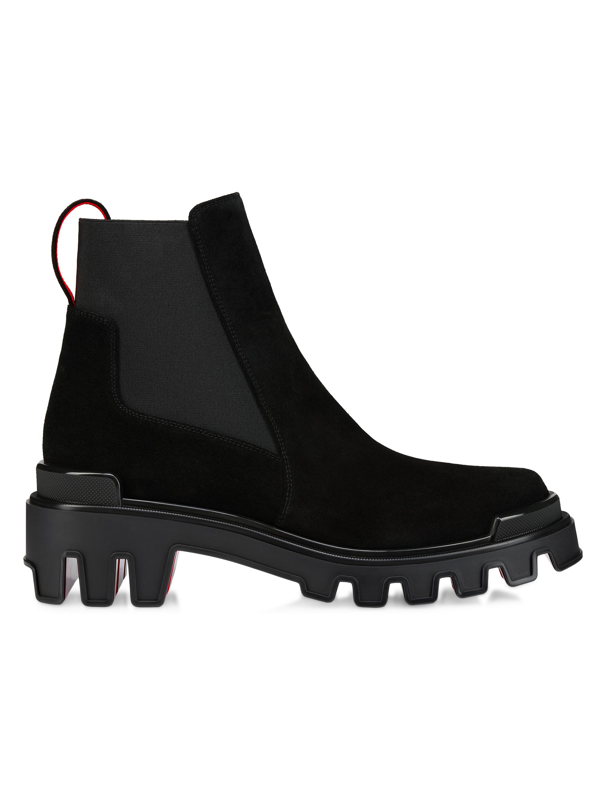 Prada Monolith Brushed Leather and Re-Nylon Boots with Pouch