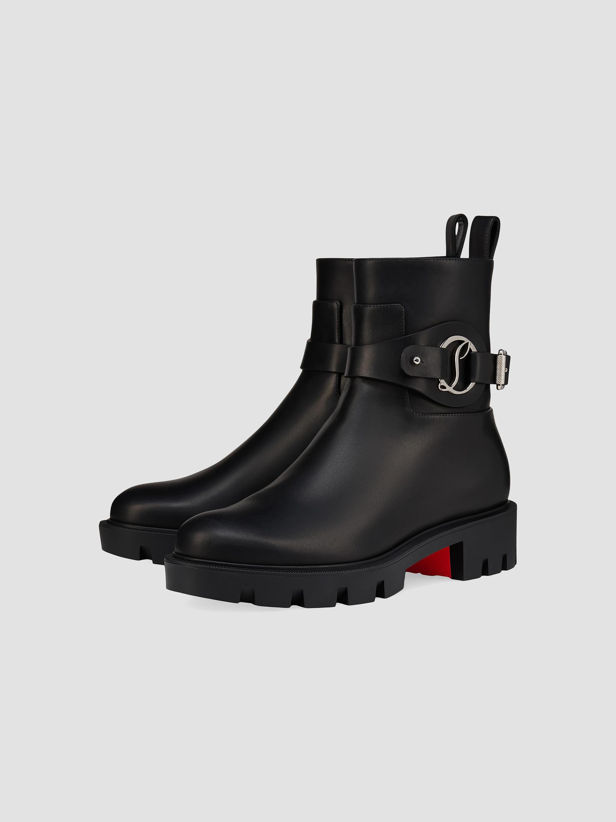Christian Louboutin Dianouchette Lug Leather Booties | Saks Fifth