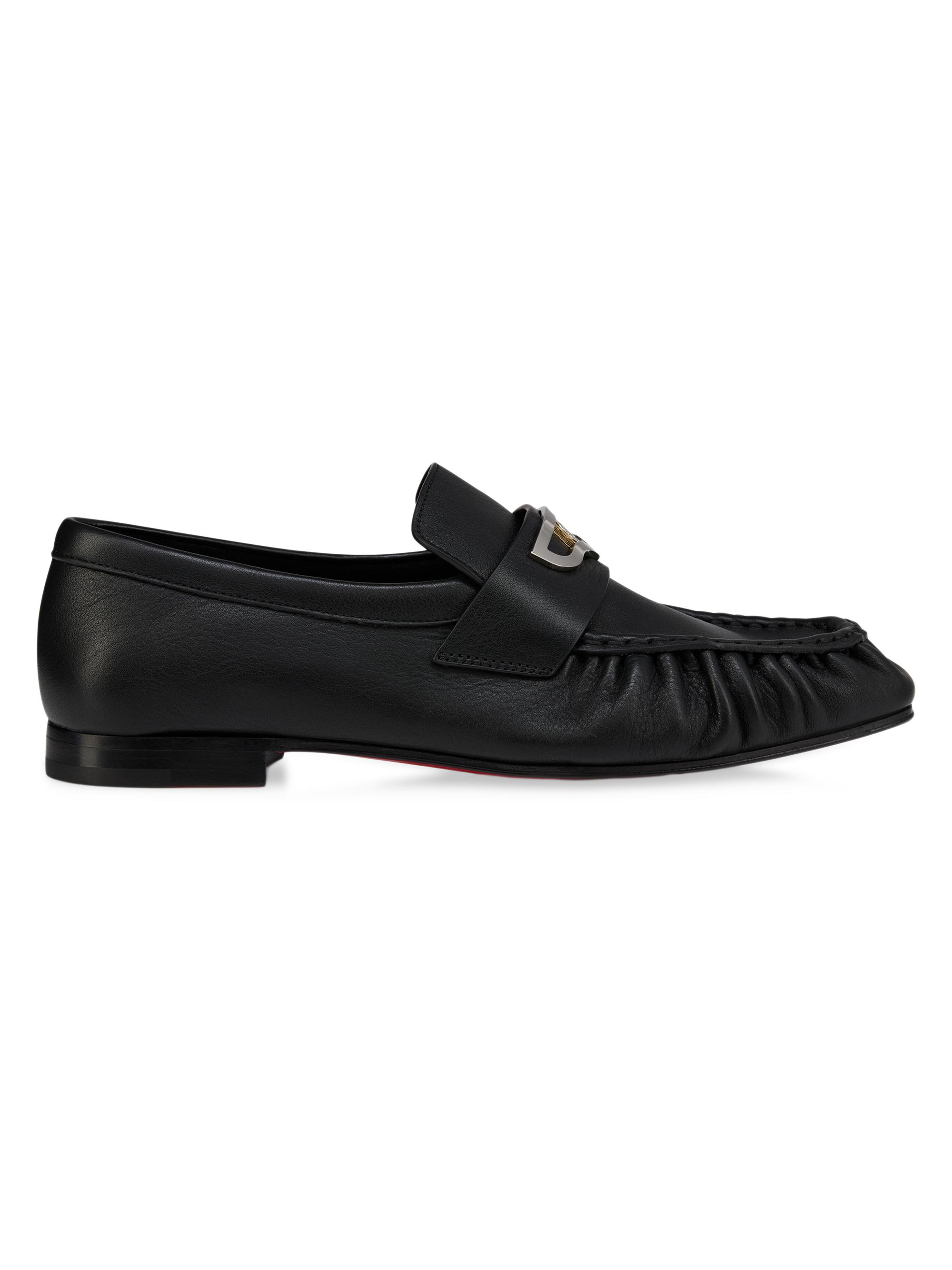 Prada Women's Brushed Leather Loafers | Saks Fifth Avenue
